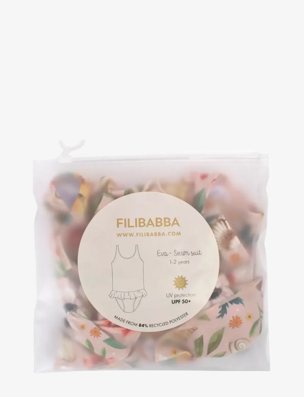 Filibabba - Eva – Badedragt 1-2 år – Ocean Blossom - baddräkter - pink - 3