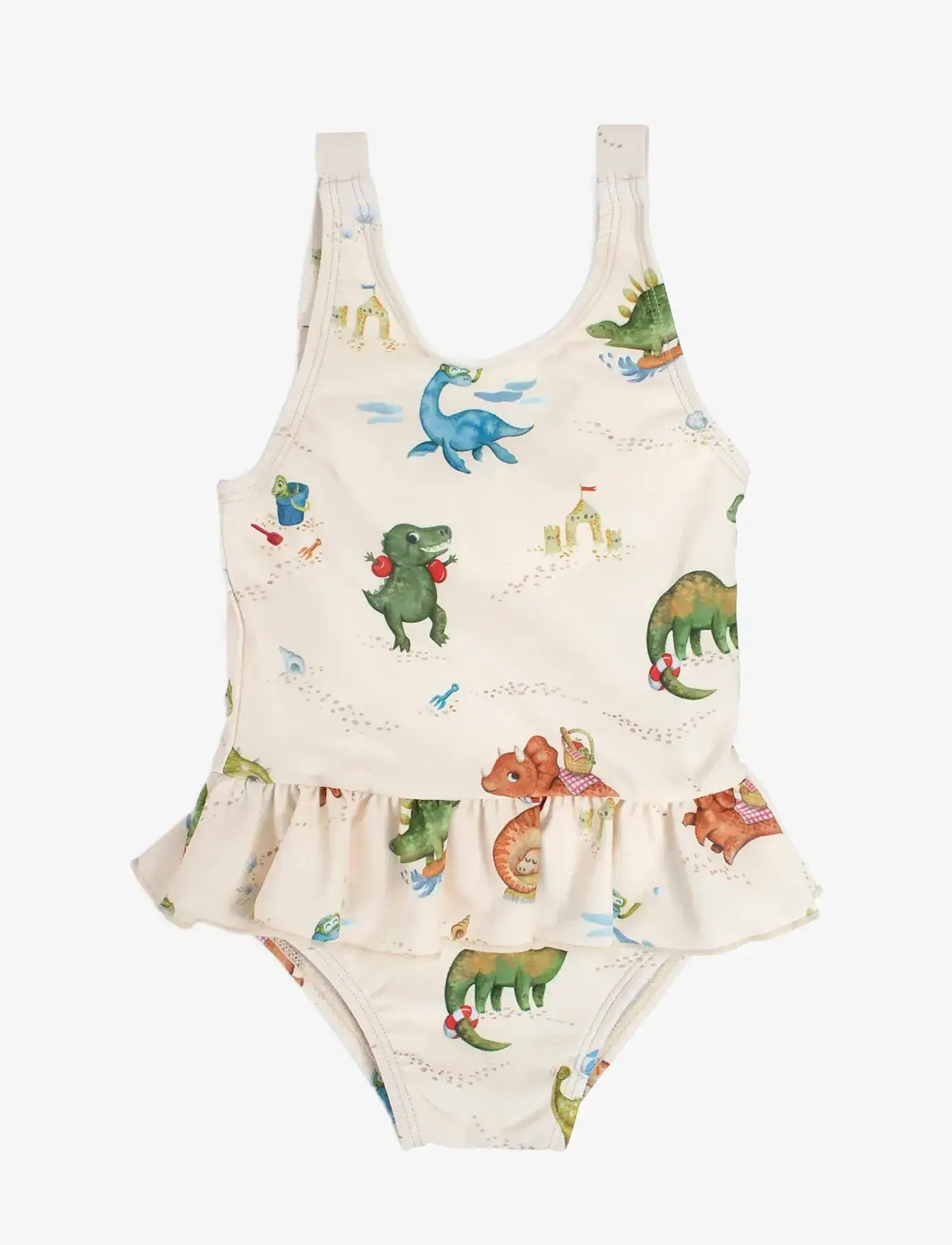 Filibabba - Eva – Badedragt 1-2 år – Dino Beach - badeanzüge - beige - 1