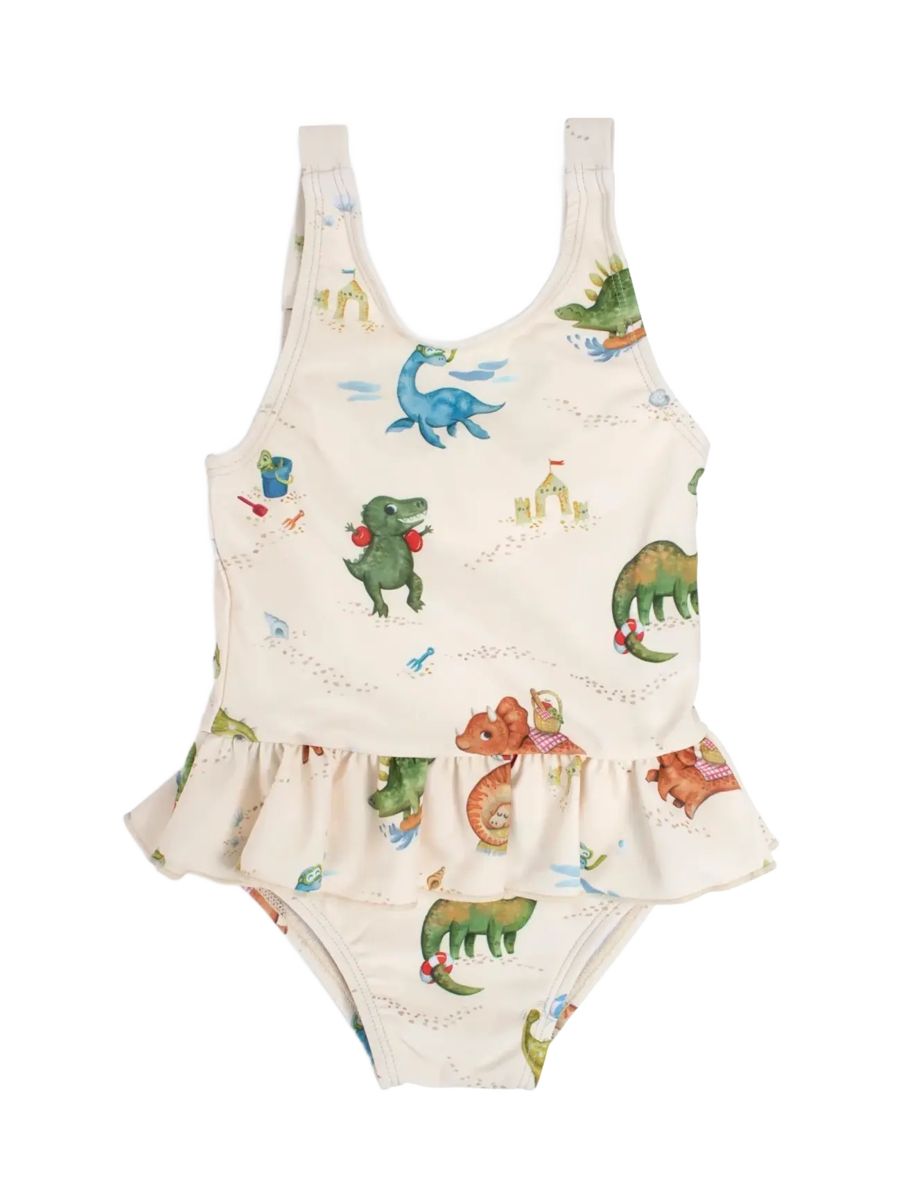 Filibabba Eva – Badedragt 1-2 år – Dino Beach - Badetøj - BEIGE / cream