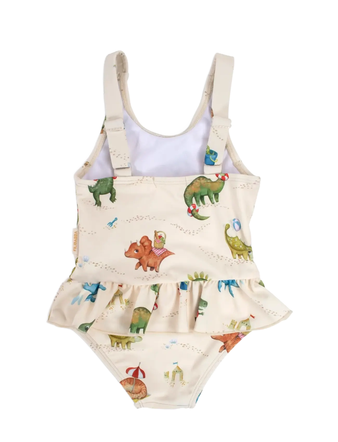 Filibabba - Eva – Badedragt 1-2 år – Dino Beach - ujumistrikood - beige - 2