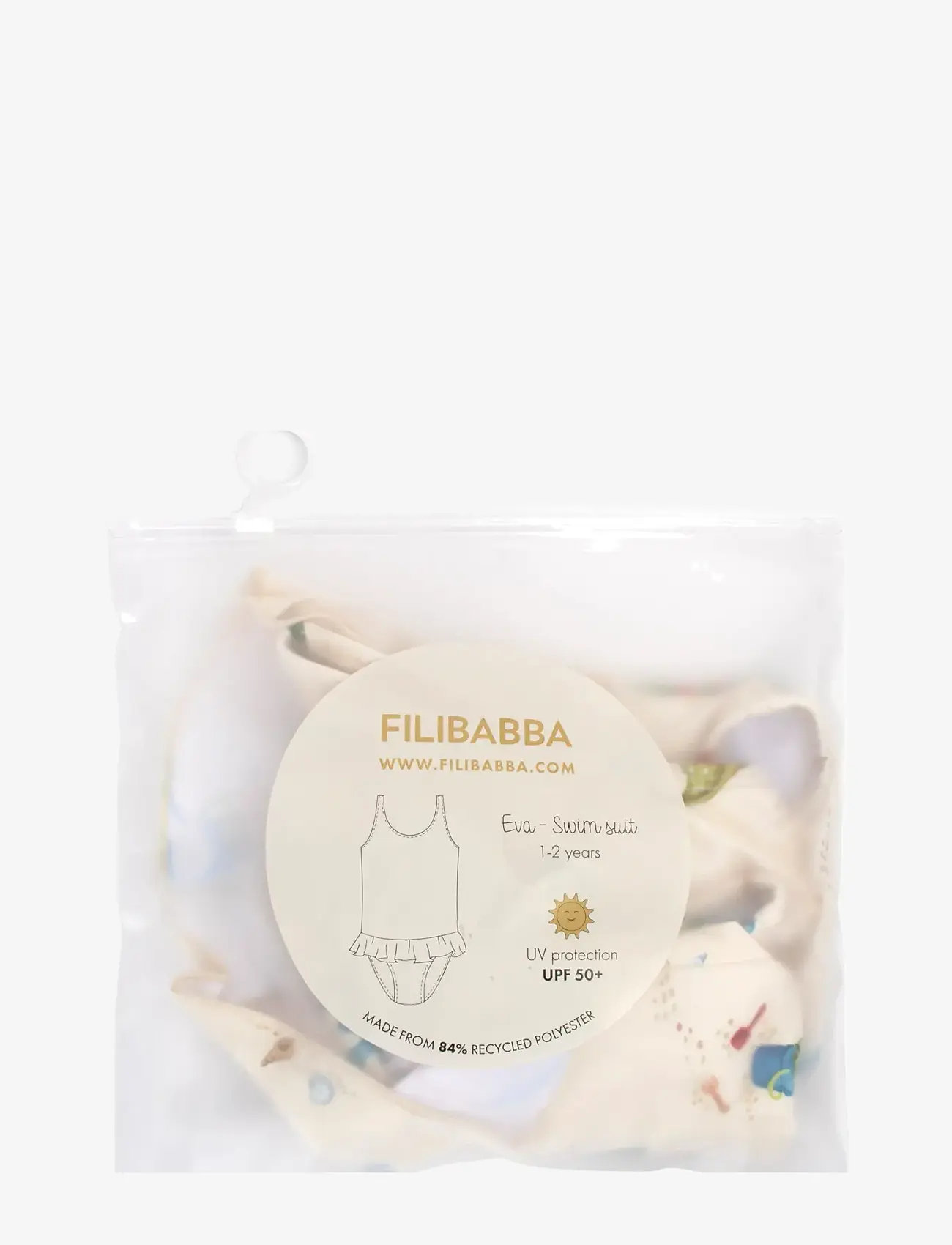 Filibabba - Eva – Badedragt 1-2 år – Dino Beach - badeanzüge - beige - 3