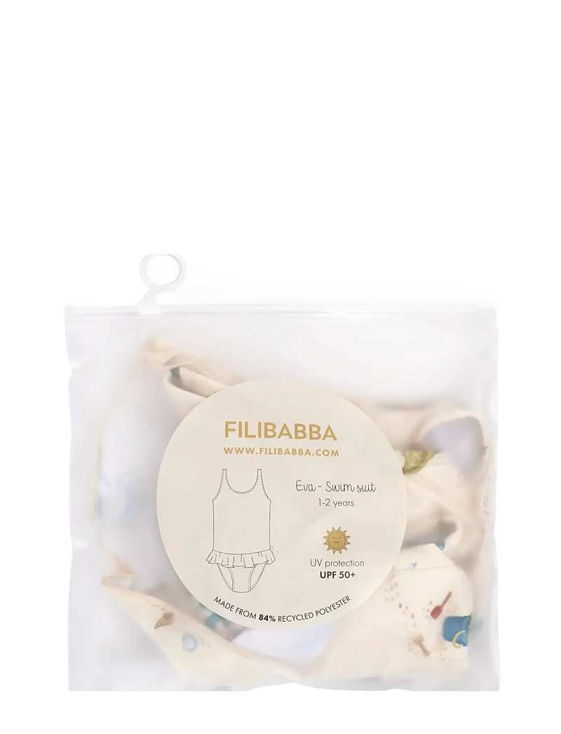 Filibabba - Eva – Badedragt 1-2 år – Dino Beach - badeanzüge - beige - 3