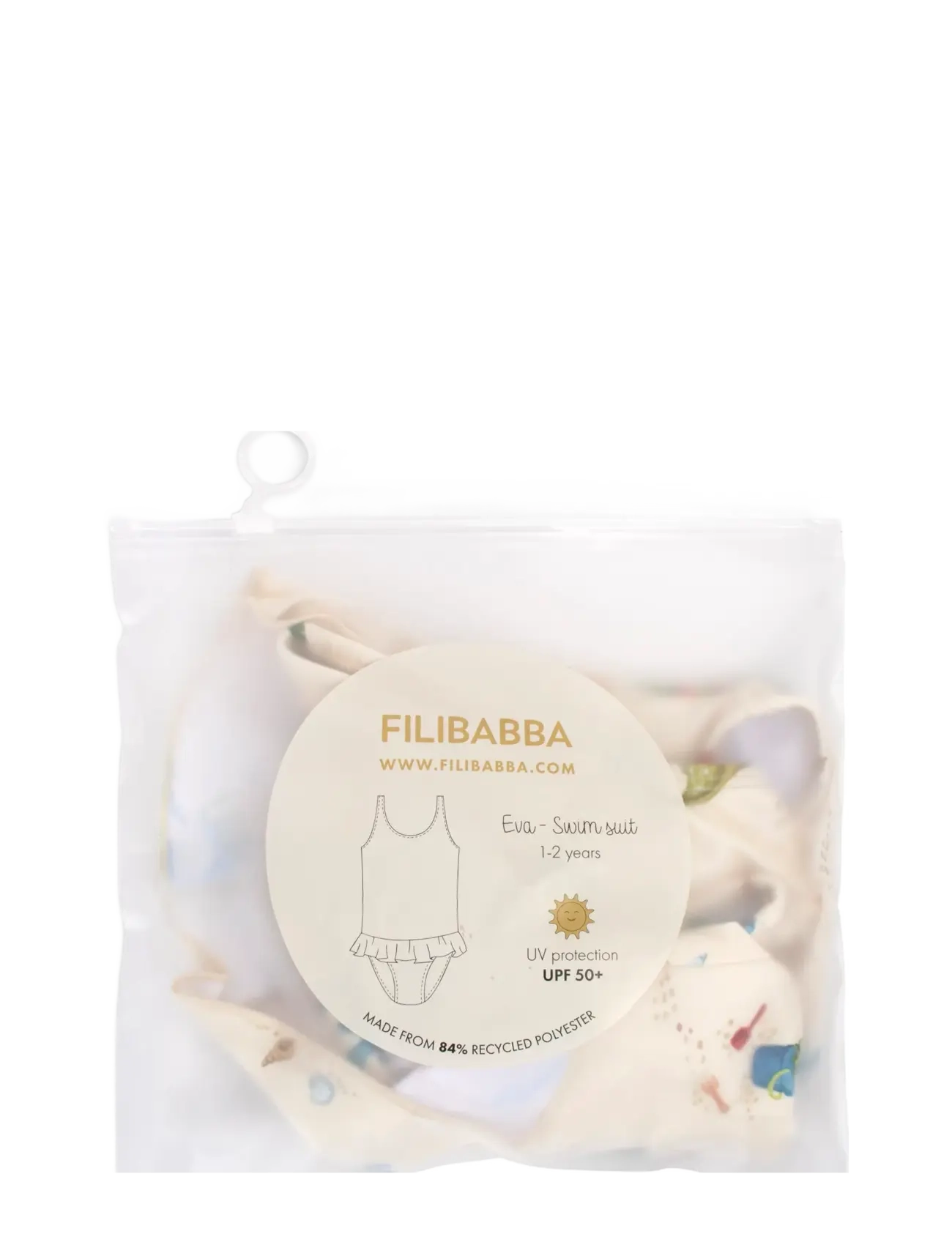 Filibabba - Eva – Badedragt 1-2 år – Dino Beach - ujumistrikood - beige - 3
