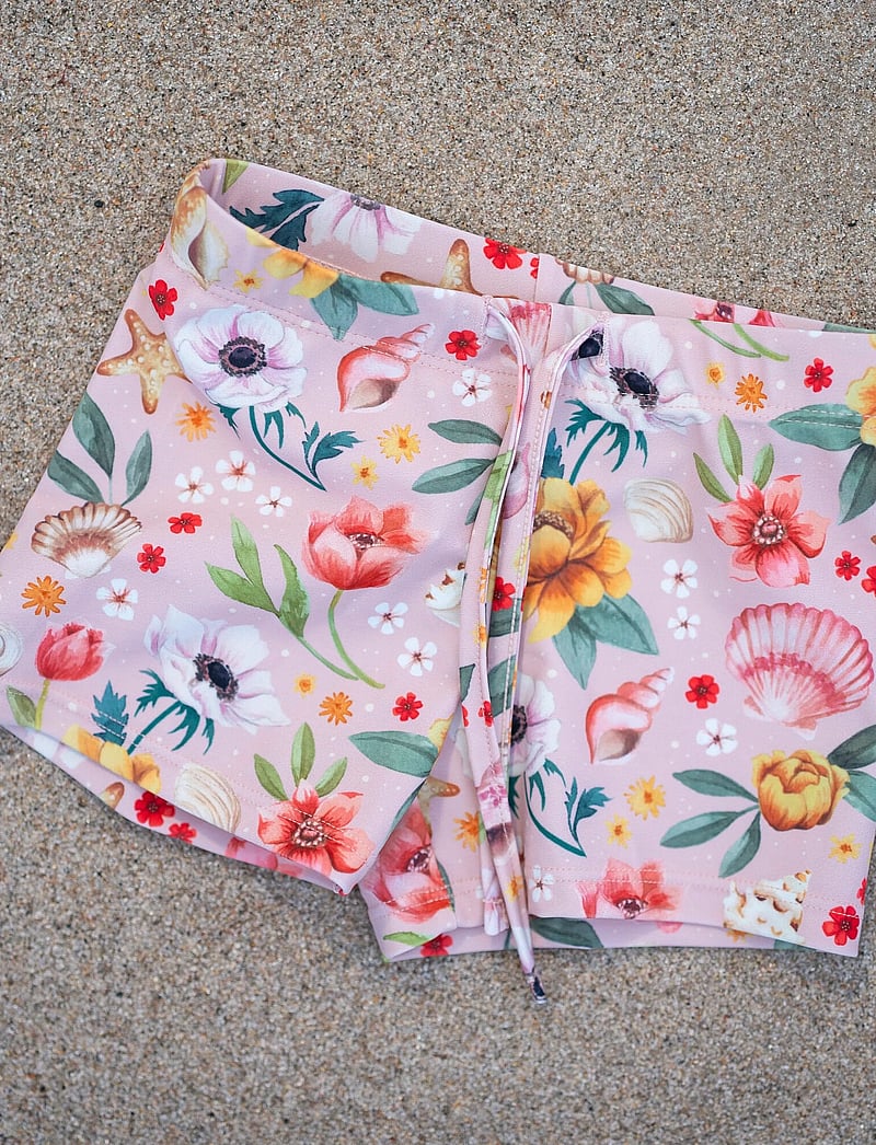 Filibabba - Orla – Badeshorts 1-2 år – Ocean Blossom - badehosen - pink - 4