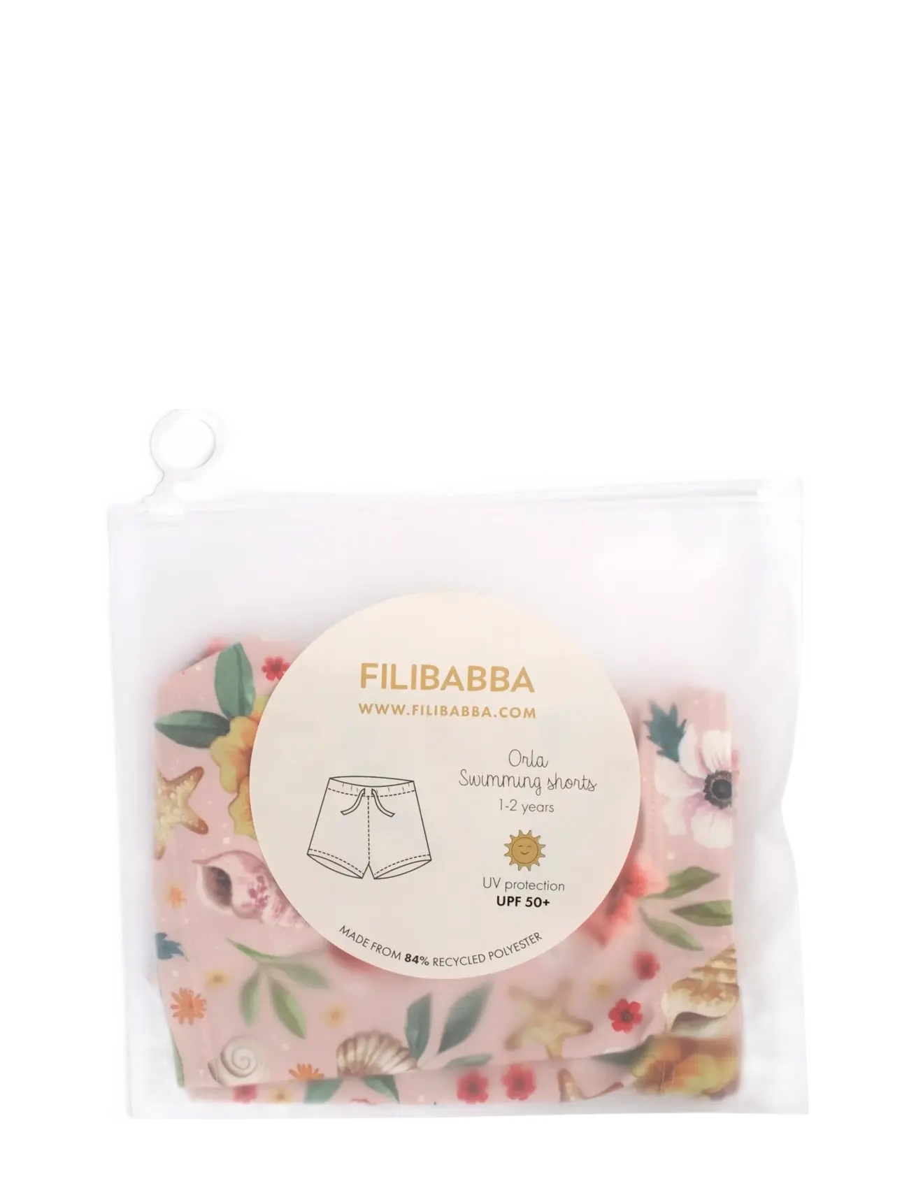 Filibabba - Orla – Badeshorts 1-2 år – Ocean Blossom - maudymosi šortai - pink - 3