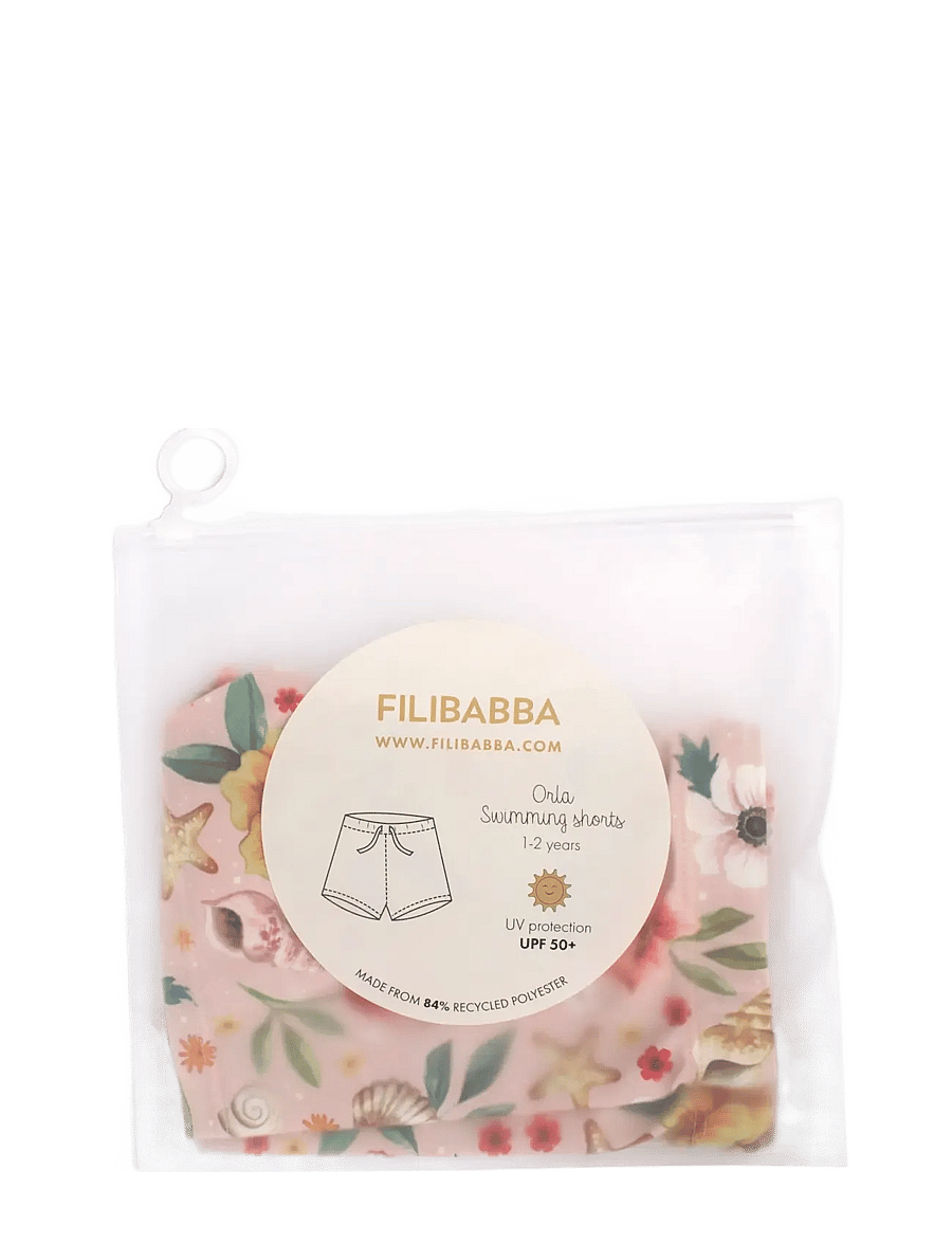 Filibabba - Orla – Badeshorts 1-2 år – Ocean Blossom - maudymosi šortai - pink - 3