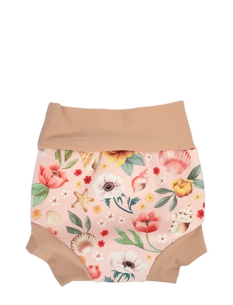 Filibabba - Lucca – Blebadebukser 1-2 år – Ocean Blossom - svømmebleier - pink - 2