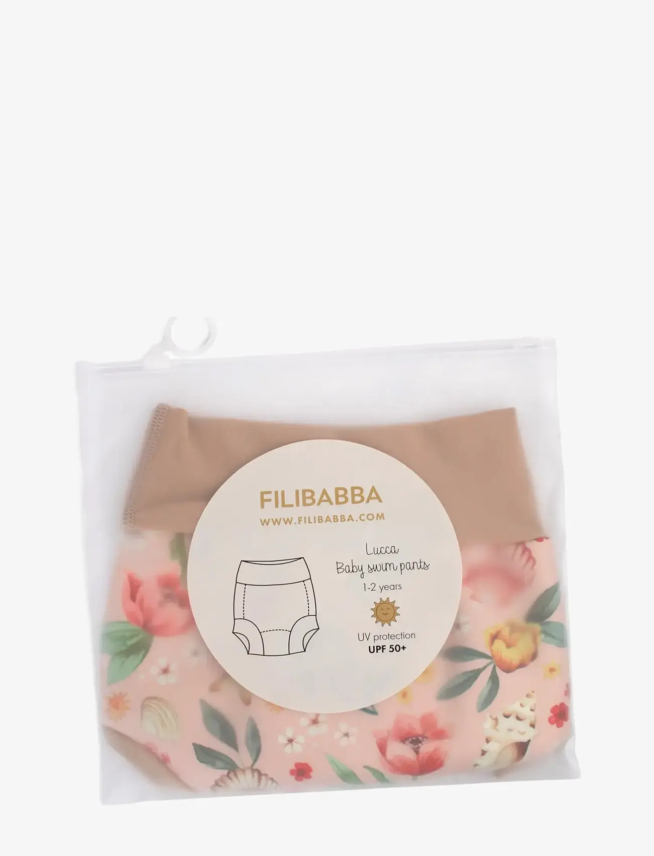 Filibabba - Lucca – Blebadebukser 1-2 år – Ocean Blossom - swim diapers - pink - 3