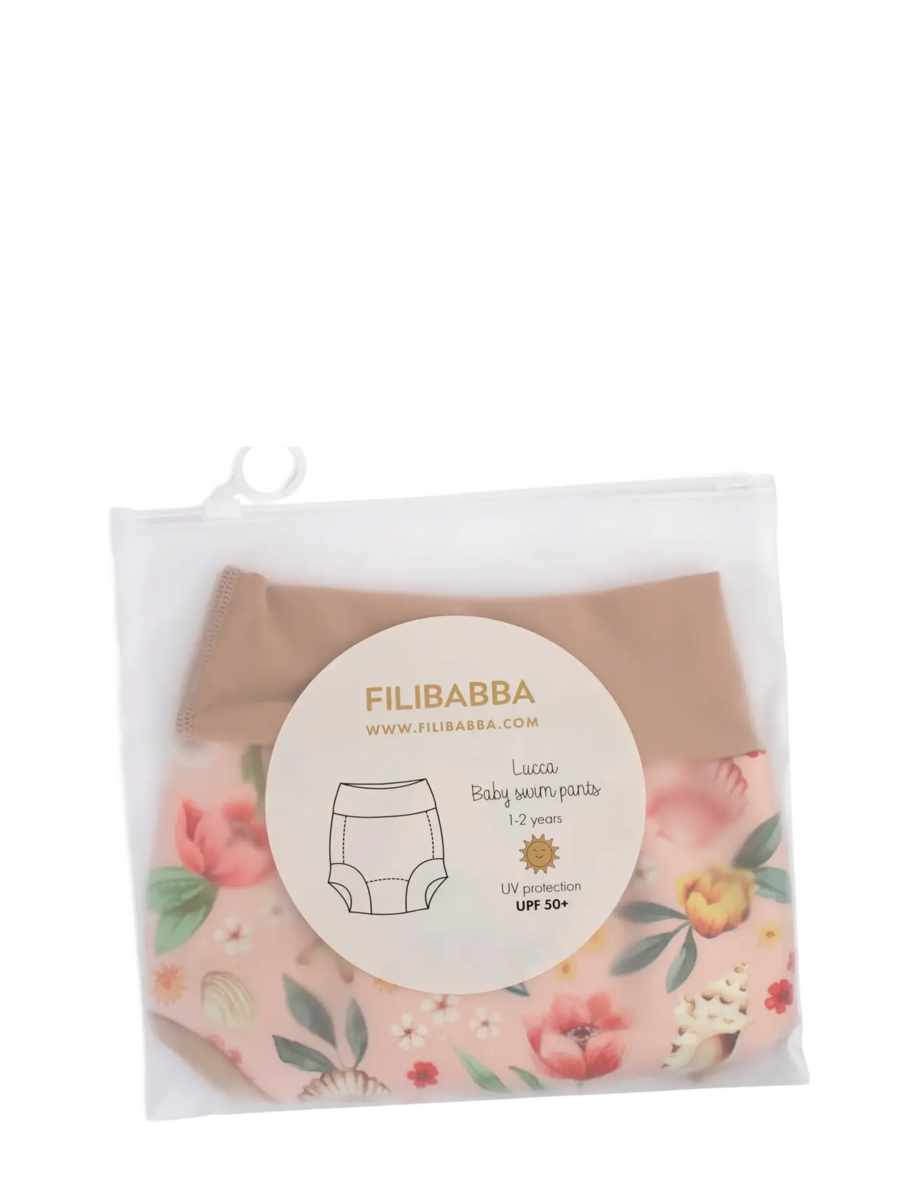Filibabba - Lucca – Blebadebukser 1-2 år – Ocean Blossom - plaukiojimo sauskelnės - pink - 3