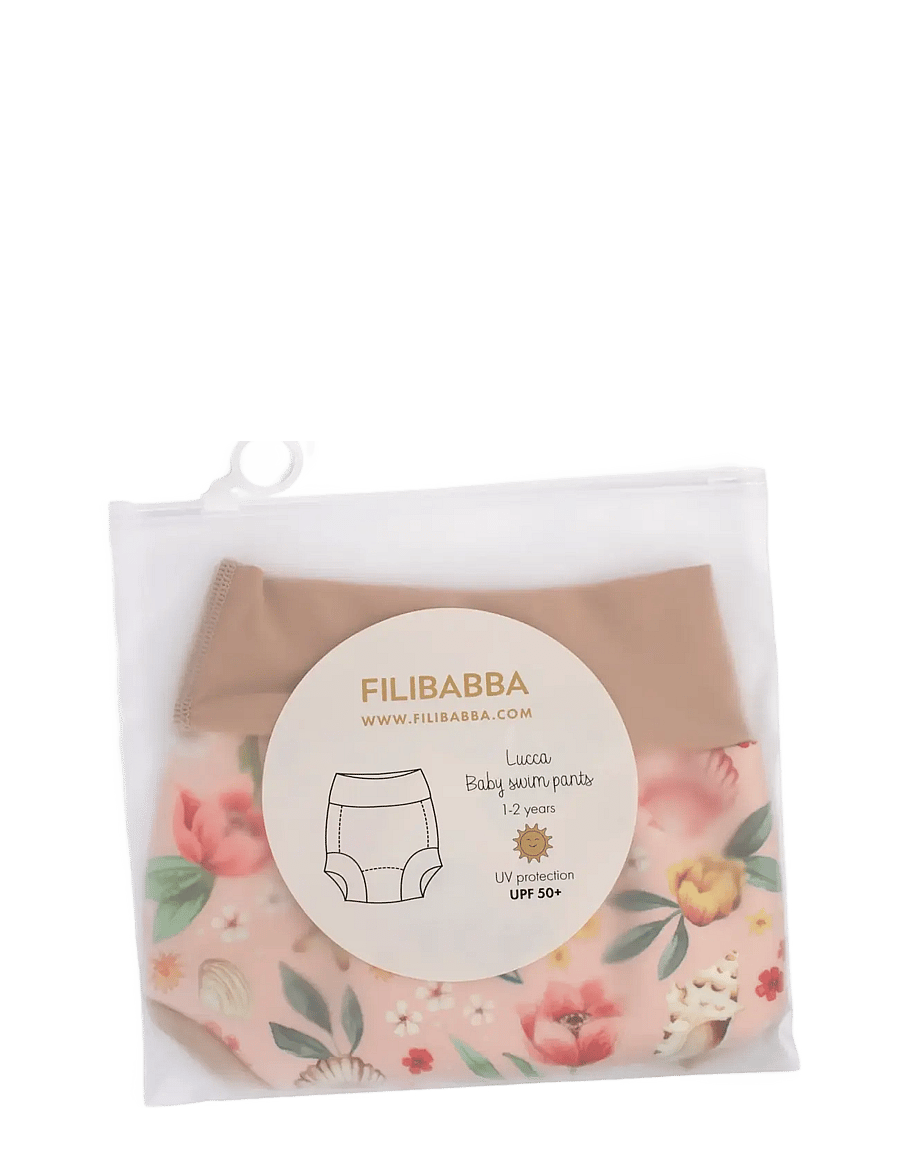 Filibabba - Lucca – Blebadebukser 1-2 år – Ocean Blossom - plaukiojimo sauskelnės - pink - 3