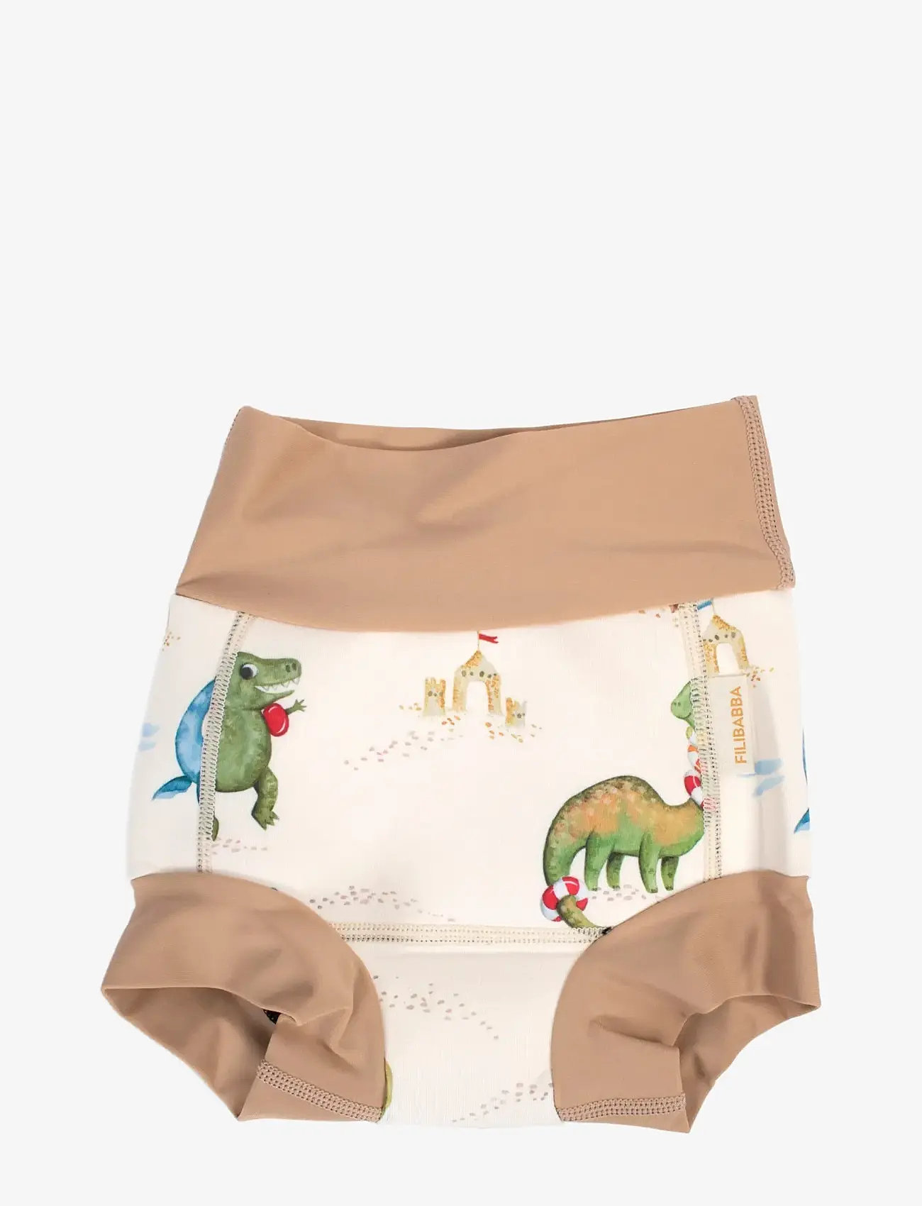 Filibabba - Lucca – Blebadebukser 1-2 år – Dino Beach - beige - 1