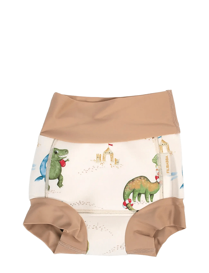 Filibabba - Lucca – Blebadebukser 1-2 år – Dino Beach - beige - 1