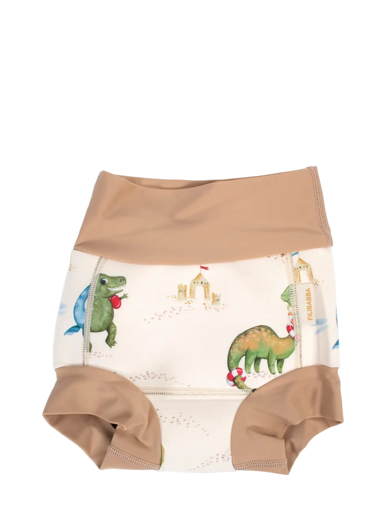 Filibabba - Lucca – Blebadebukser 1-2 år – Dino Beach - beige - 1