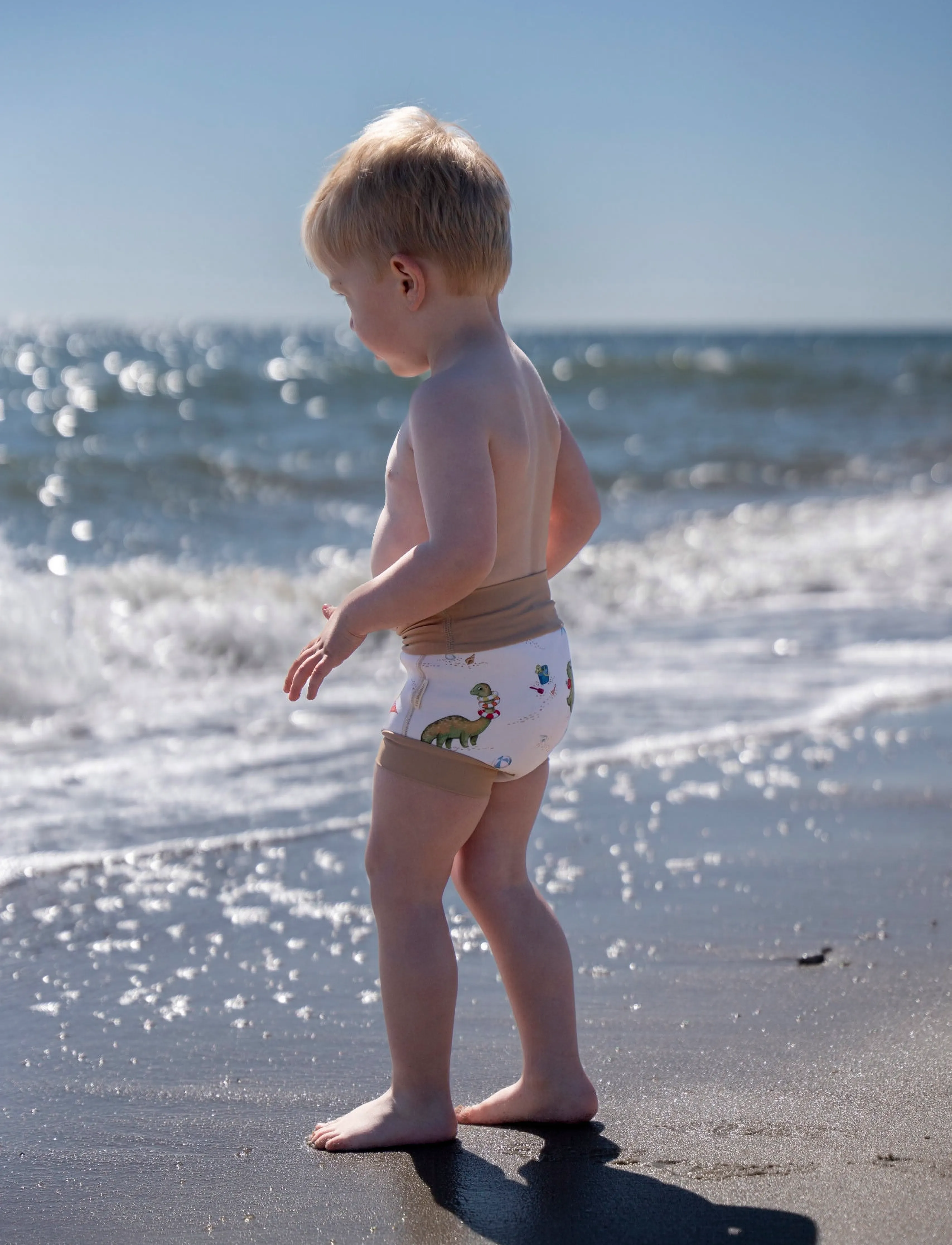 Filibabba Lucca – Blebadebukser 1-2 år – Dino Beach - Badblöjor - BEIGE / cream