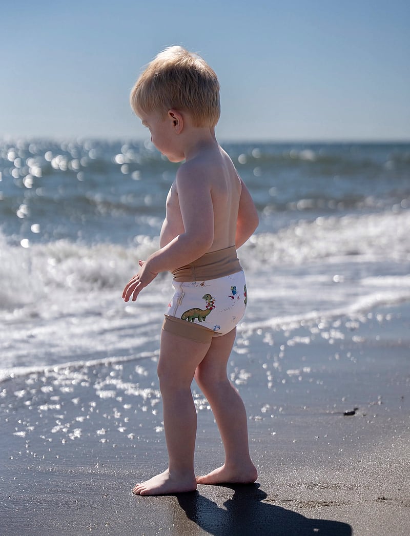 Filibabba - Lucca – Blebadebukser 1-2 år – Dino Beach - beige - 0
