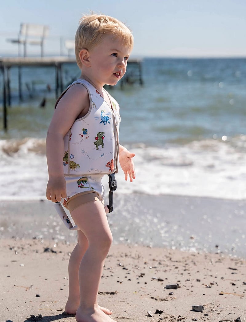 Filibabba - Lucca – Blebadebukser 1-2 år – Dino Beach - beige - 5