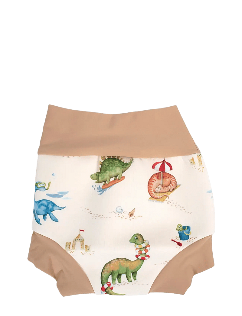 Filibabba - Lucca – Blebadebukser 1-2 år – Dino Beach - beige - 2