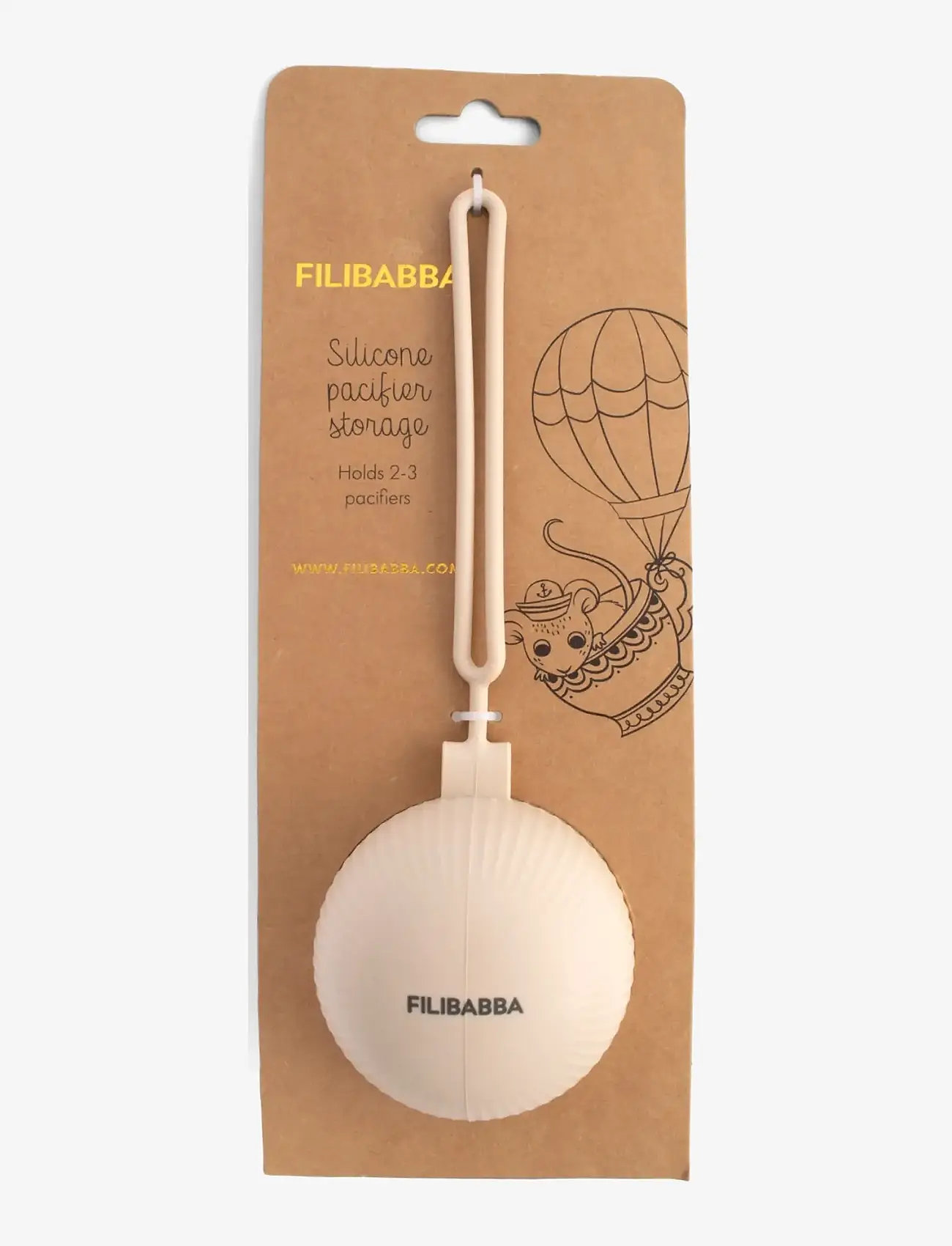 Filibabba - Silicone pacifier storage - Offwhite - aksessuaarid kotile - white - 2