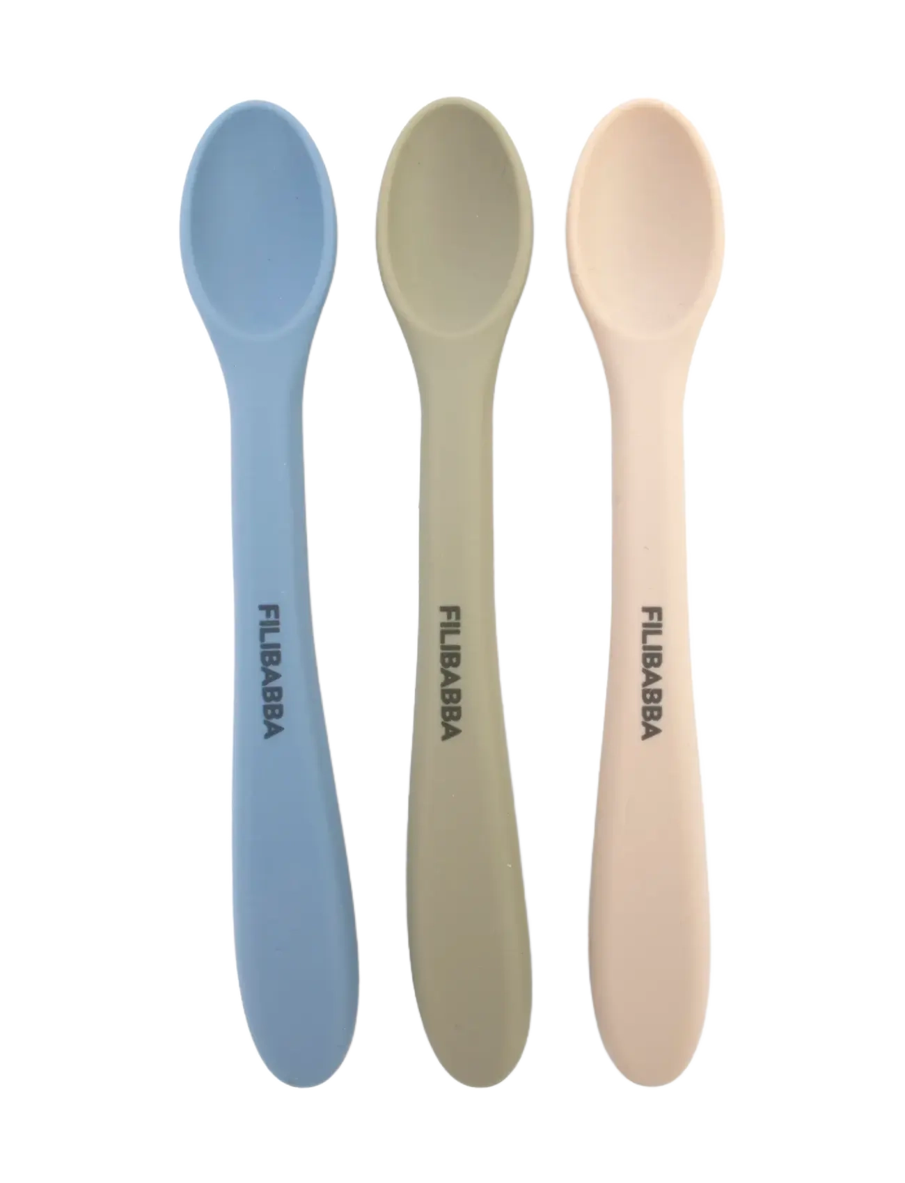 Filibabba Silicone feeding spoons 3-pack - Ocean Mix - Kids home - MULTI COLOURED / multi
