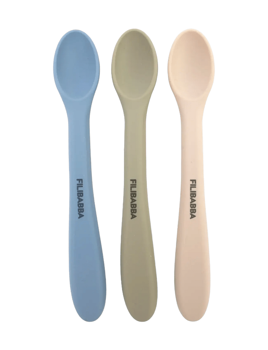 Filibabba - Silicone feeding spoons 3-pack - Ocean Mix - multi coloured - 1