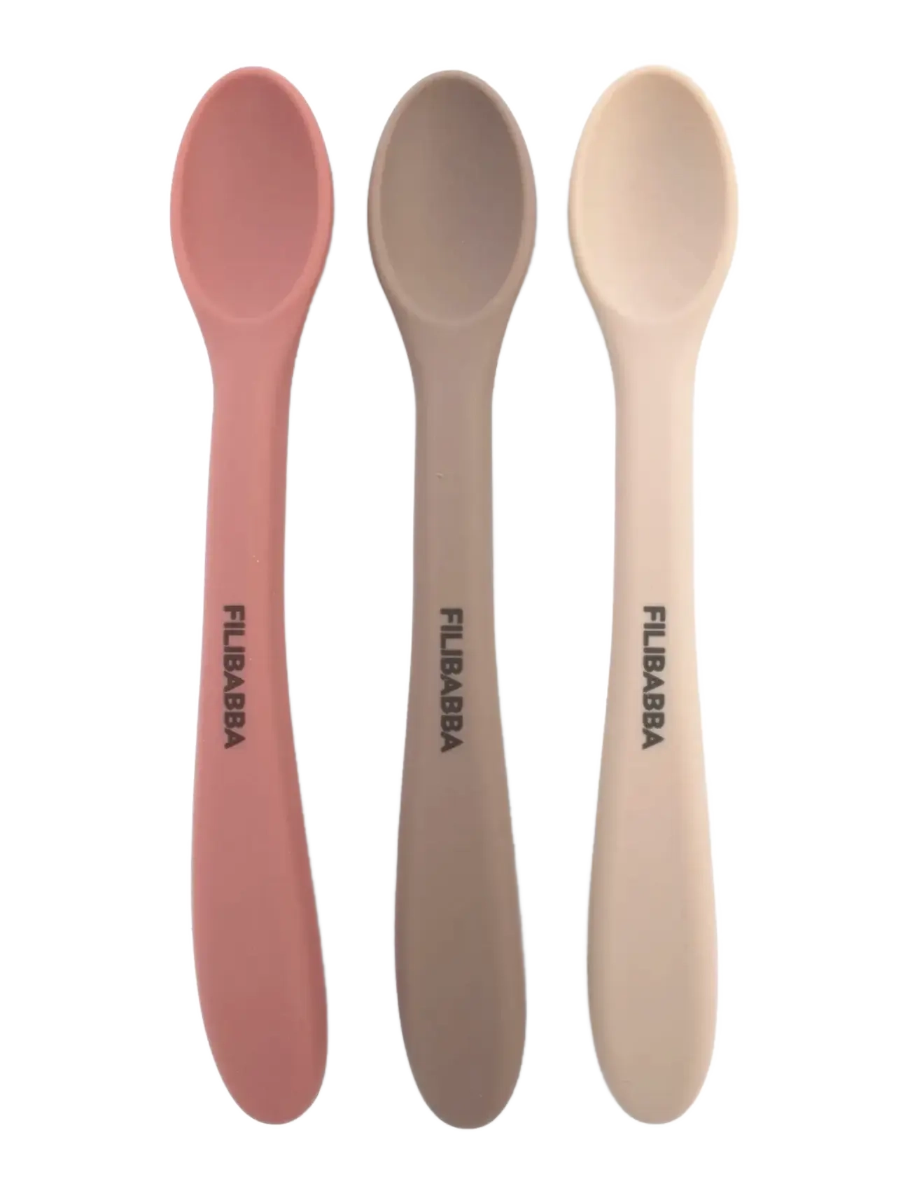 Filibabba Silicone feeding spoons 3-pack - Rose Mix - Inspiration - MULTI COLOURED / pink/rose
