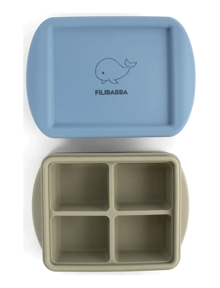 Filibabba - Baby food freezer tray 4x65 ml - 2-pack - Ocean Mix - multi coloured - 1