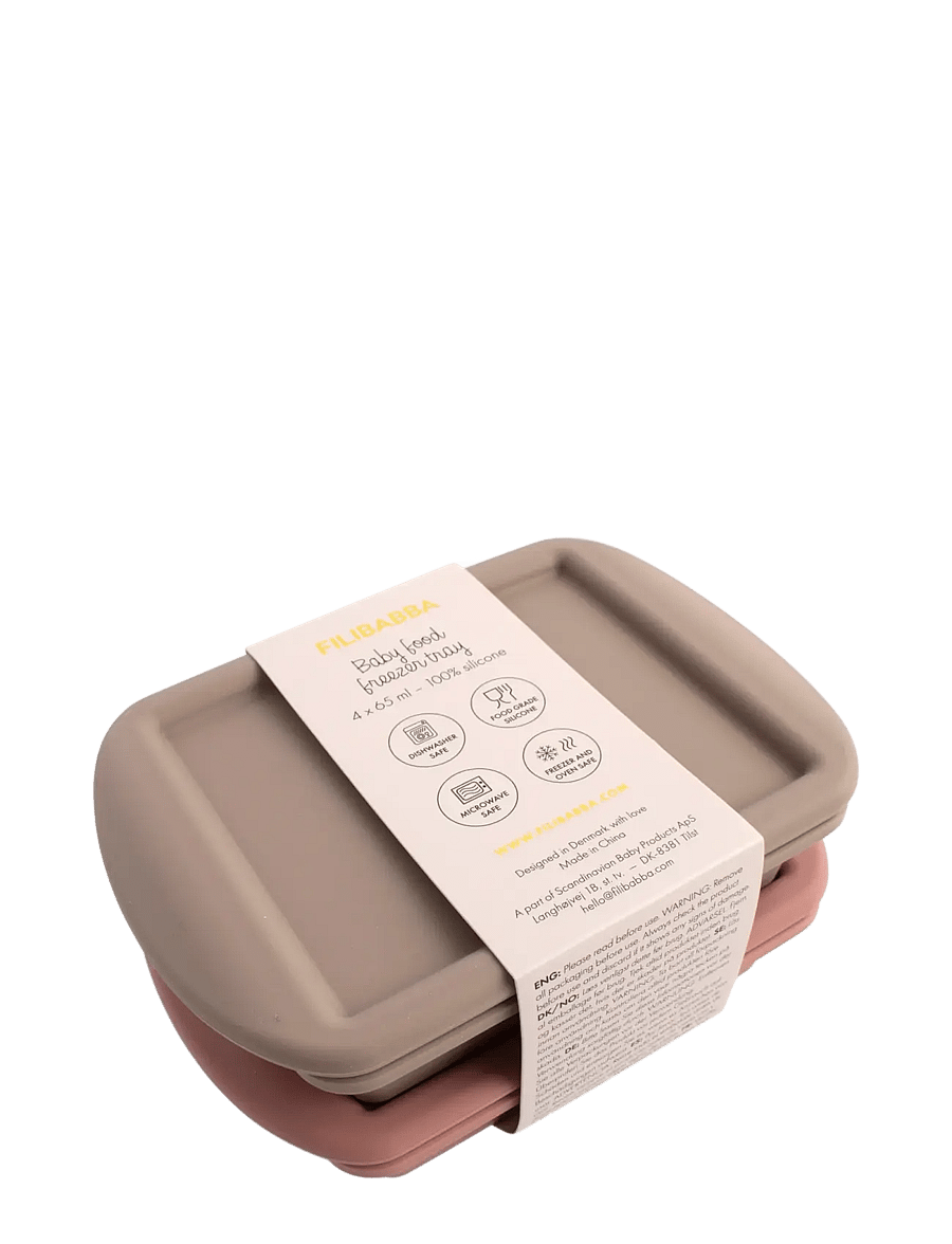 Filibabba - Baby food freezer tray 4x65 ml - 2-pack - Rose Mix - multi coloured - 2