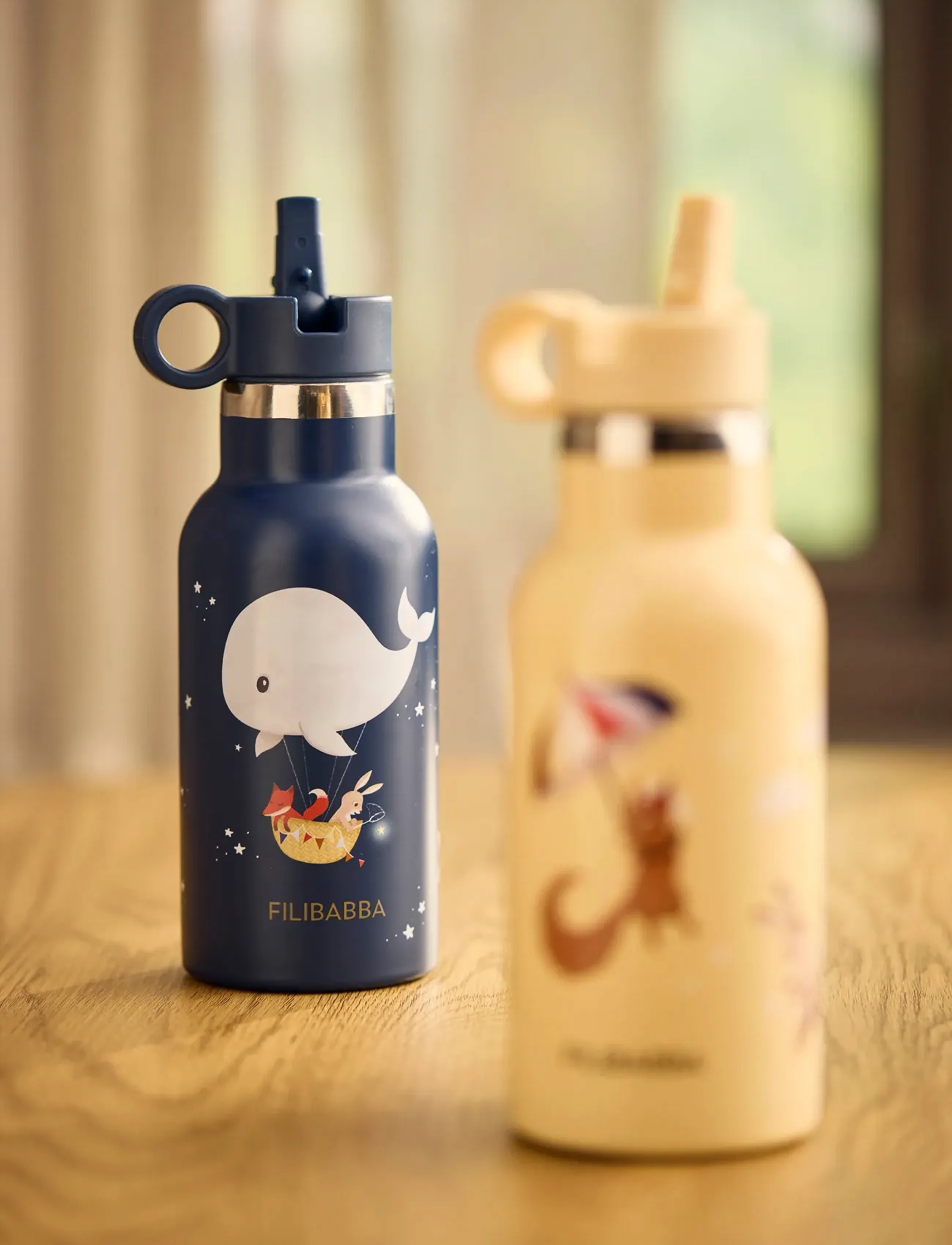 Filibabba Stainless Steel Water Bottle Dreamy Adventurers, One Size, Home, Marineblau - Meal Time, Kinder