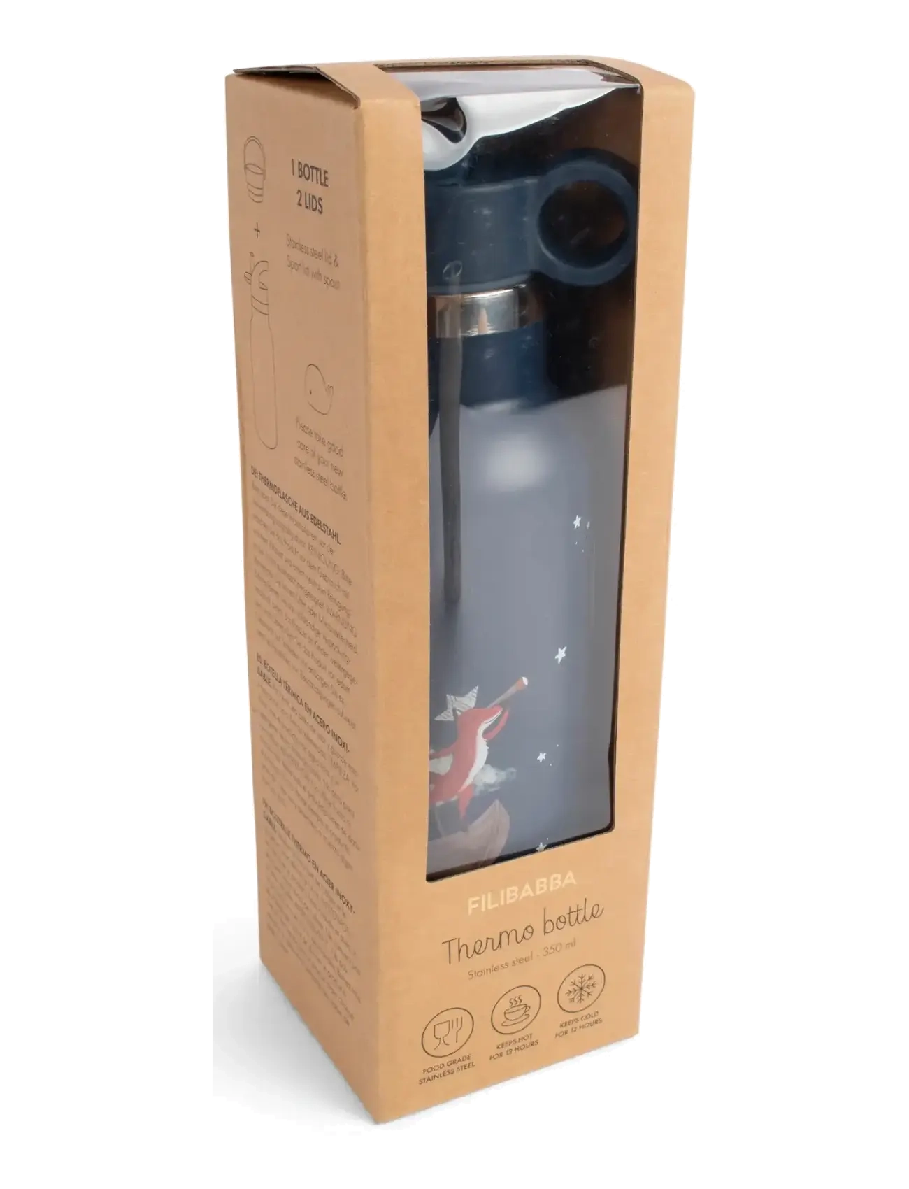 Filibabba - Stainless steel water bottle - Dreamy Adventurers - water bottles - multi coloured - 2
