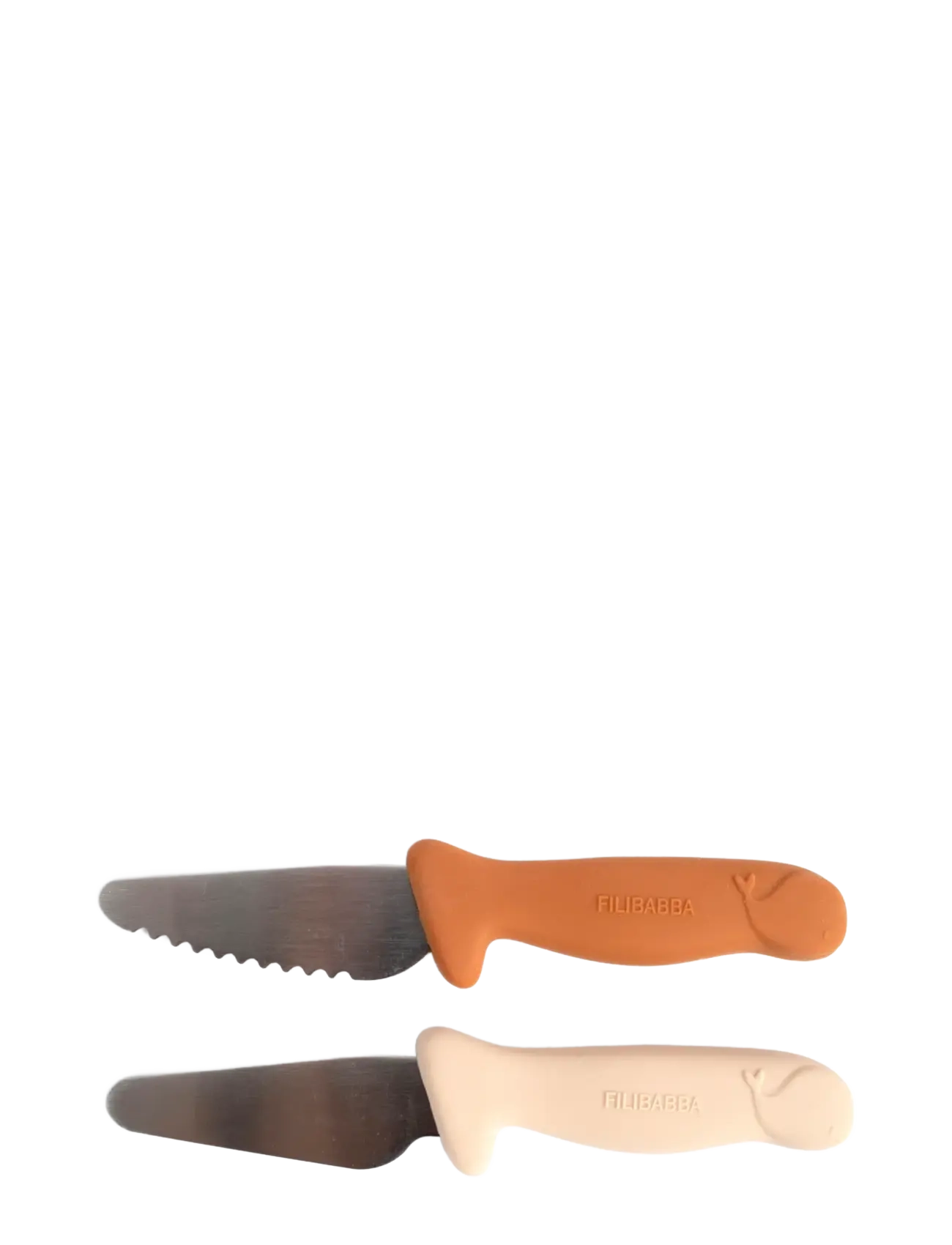 Filibabba Beginner's cutting knives 2-pack - Pumpkin + Offwhite - 4 for 3 - MULTI COLOURED / multi