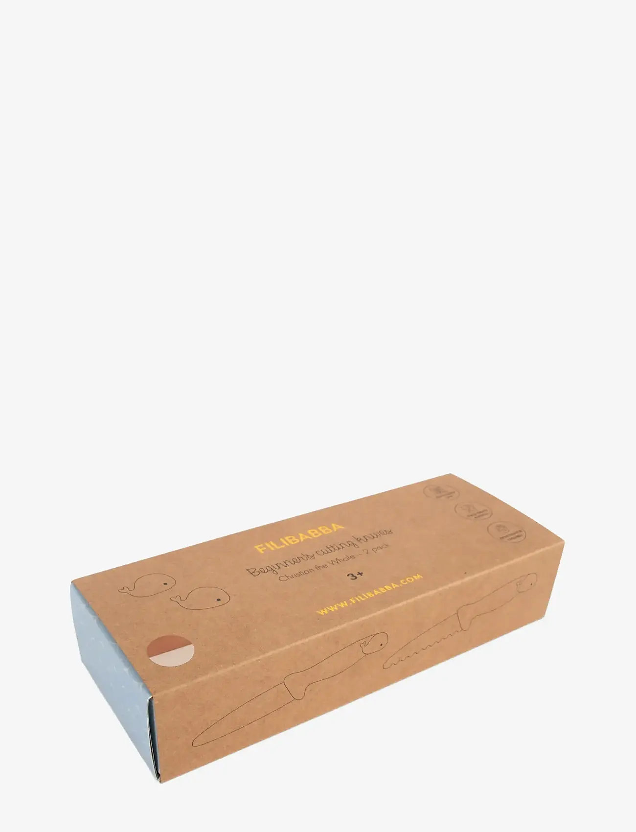 Filibabba - Beginner's cutting knives 2-pack - Pumpkin + Offwhite - besteck - multi coloured - 2