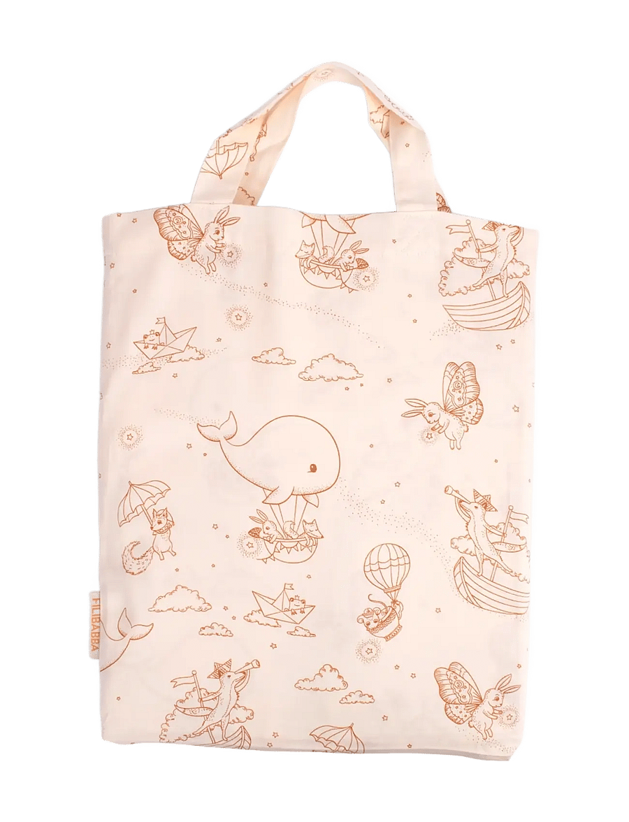 Filibabba - Baby bed linen GOTS (70x100 cm) - Dreamy Adventurers - white - 2