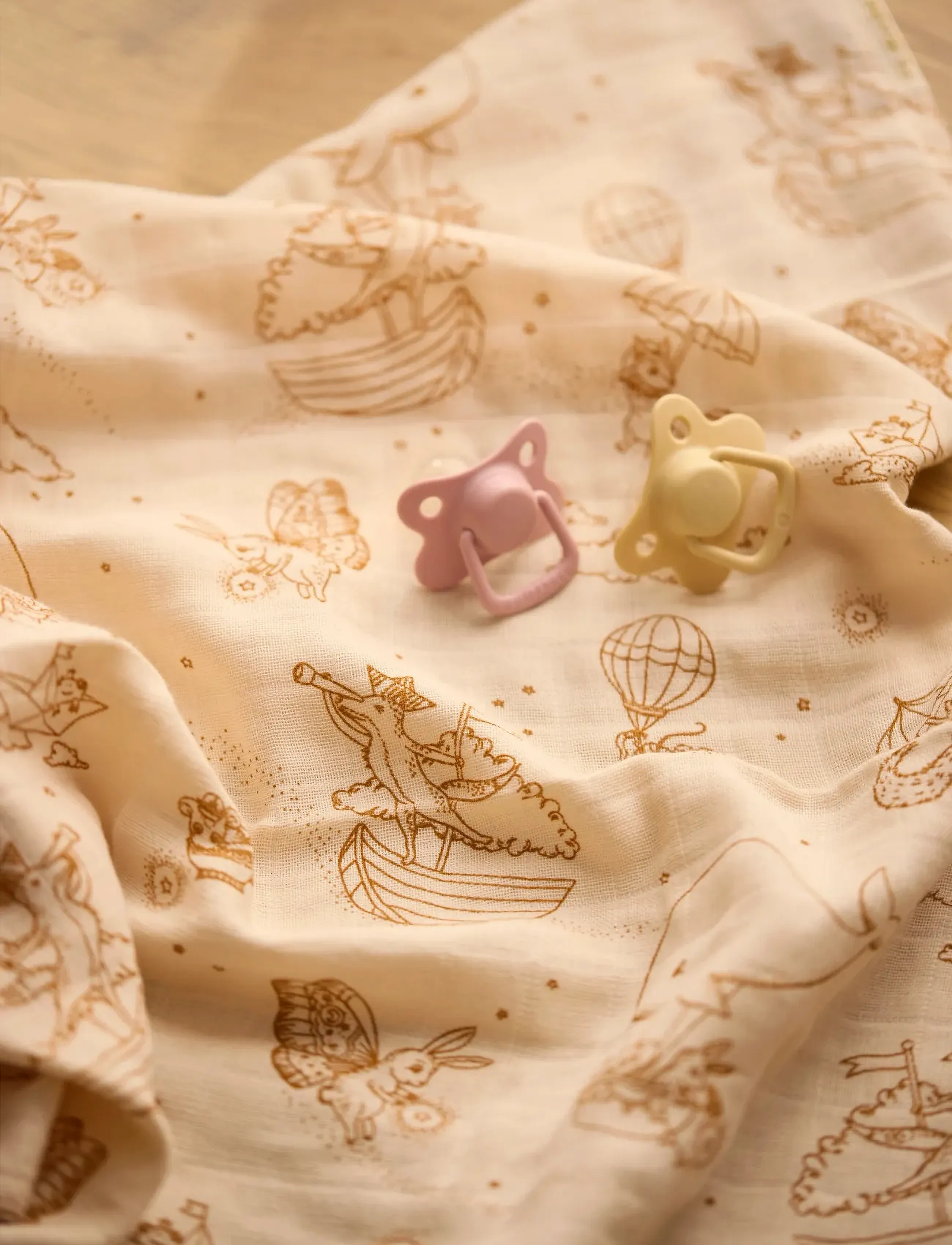 Filibabba - Muslin Diaper GOTS - Dreamy Adventurers - white - 1