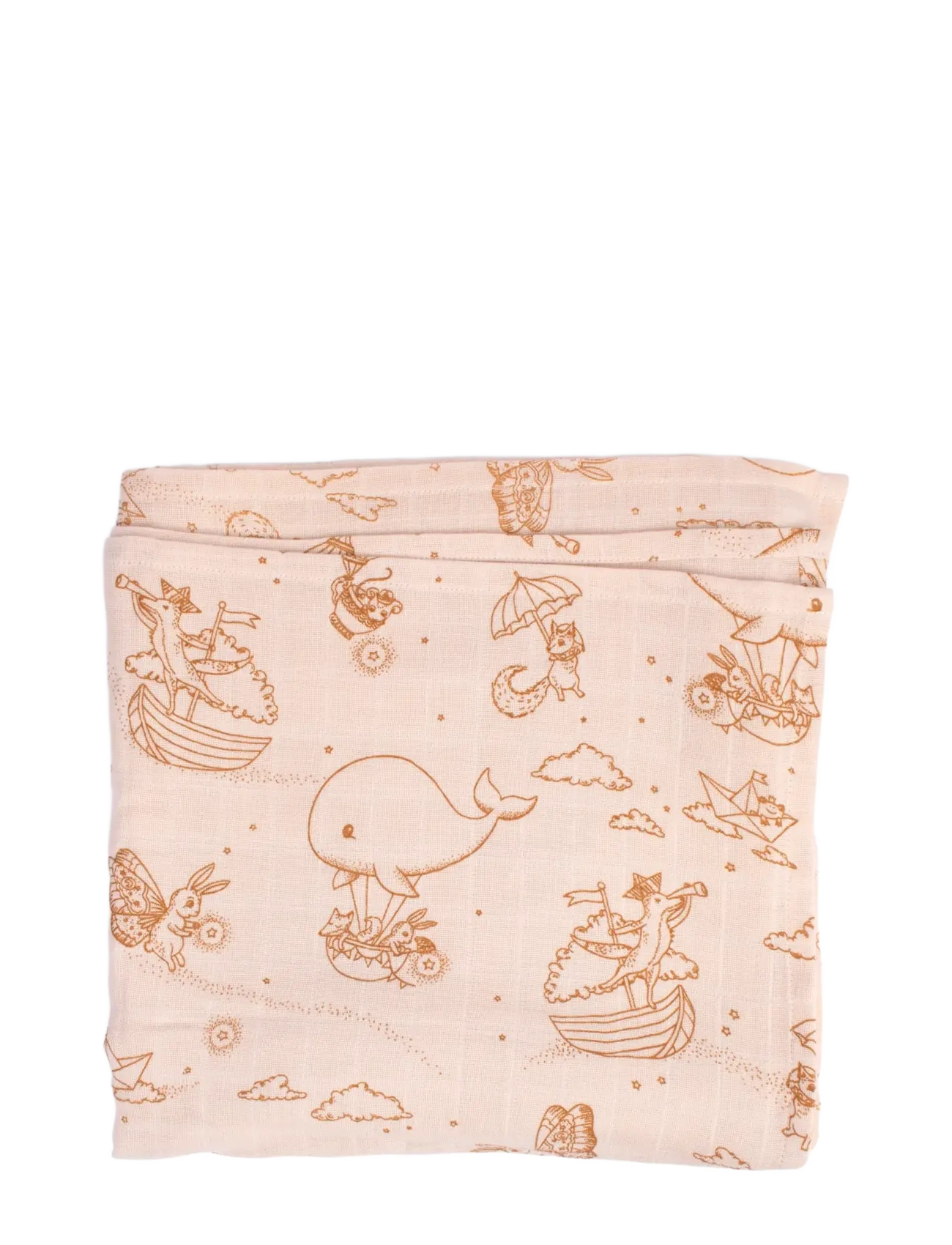 Filibabba - Muslin Swaddle Diaper 120x120 cm GOTS - Dreamy Adventurers - plaids en mousseline - white - 2