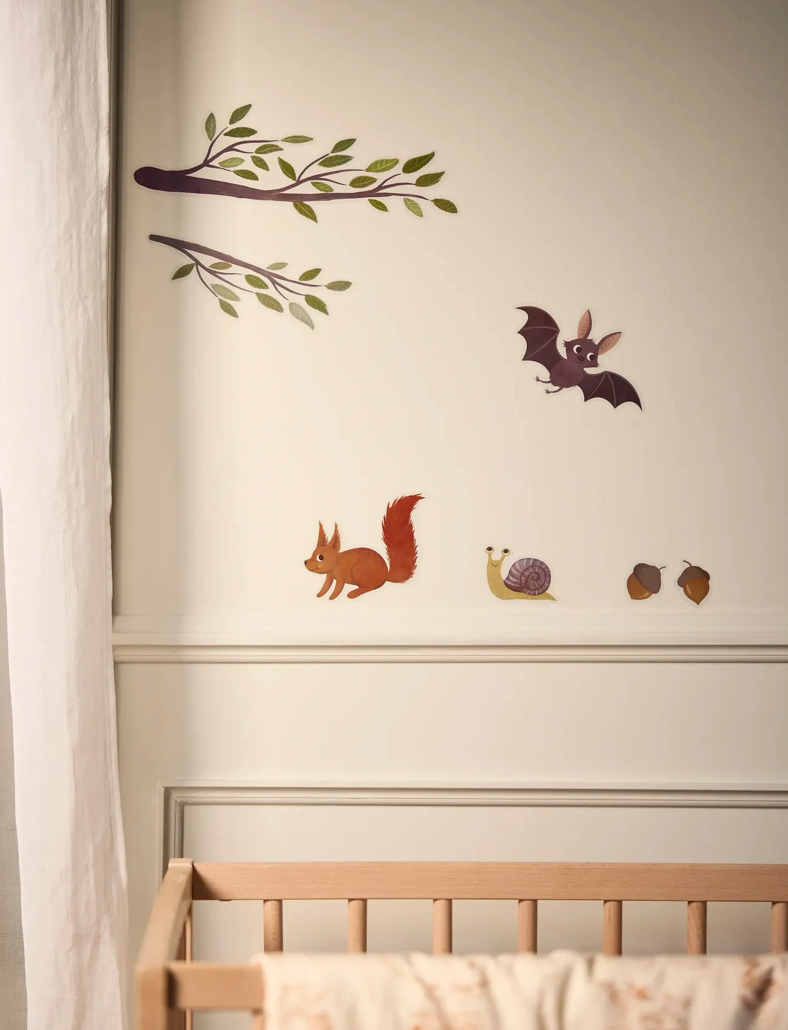 Filibabba Wallstickers - Forest Friends, One Size, Multi/patterned, Vægklistermærker > Dyr, Børn