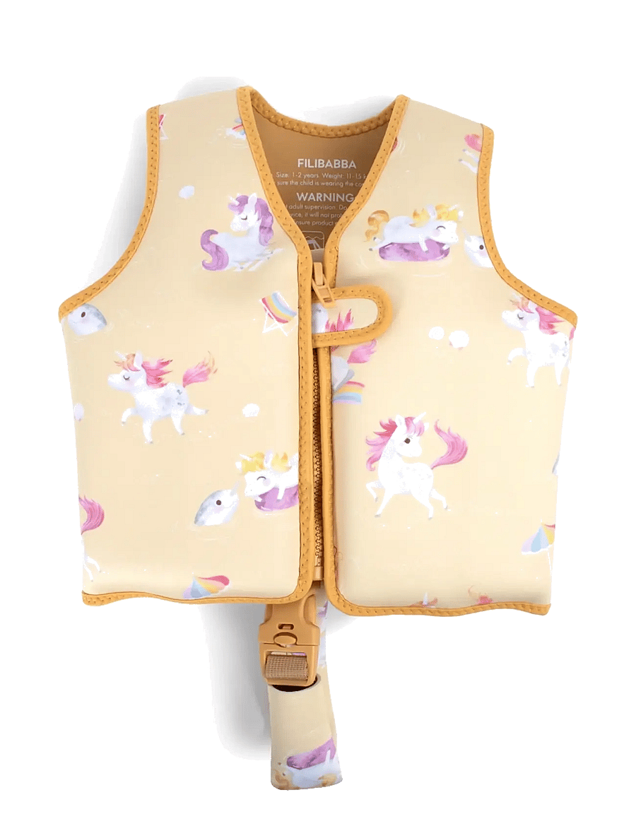 Filibabba - Swim vest 1-2 years – Unicorn Shores - yellow - 1