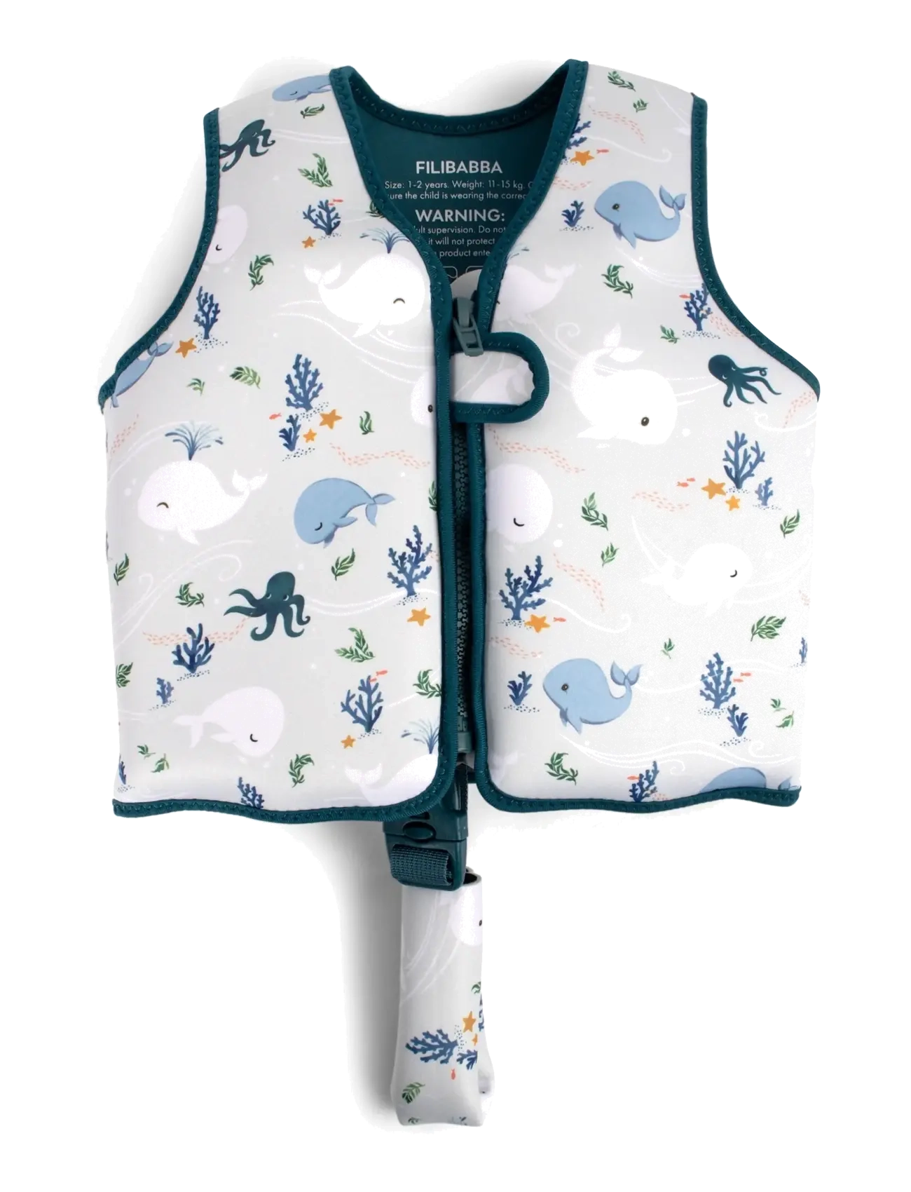 Filibabba Swim vest 1-2 years – Christian's Whale Tales - Fylgihlutir - YELLOW / white