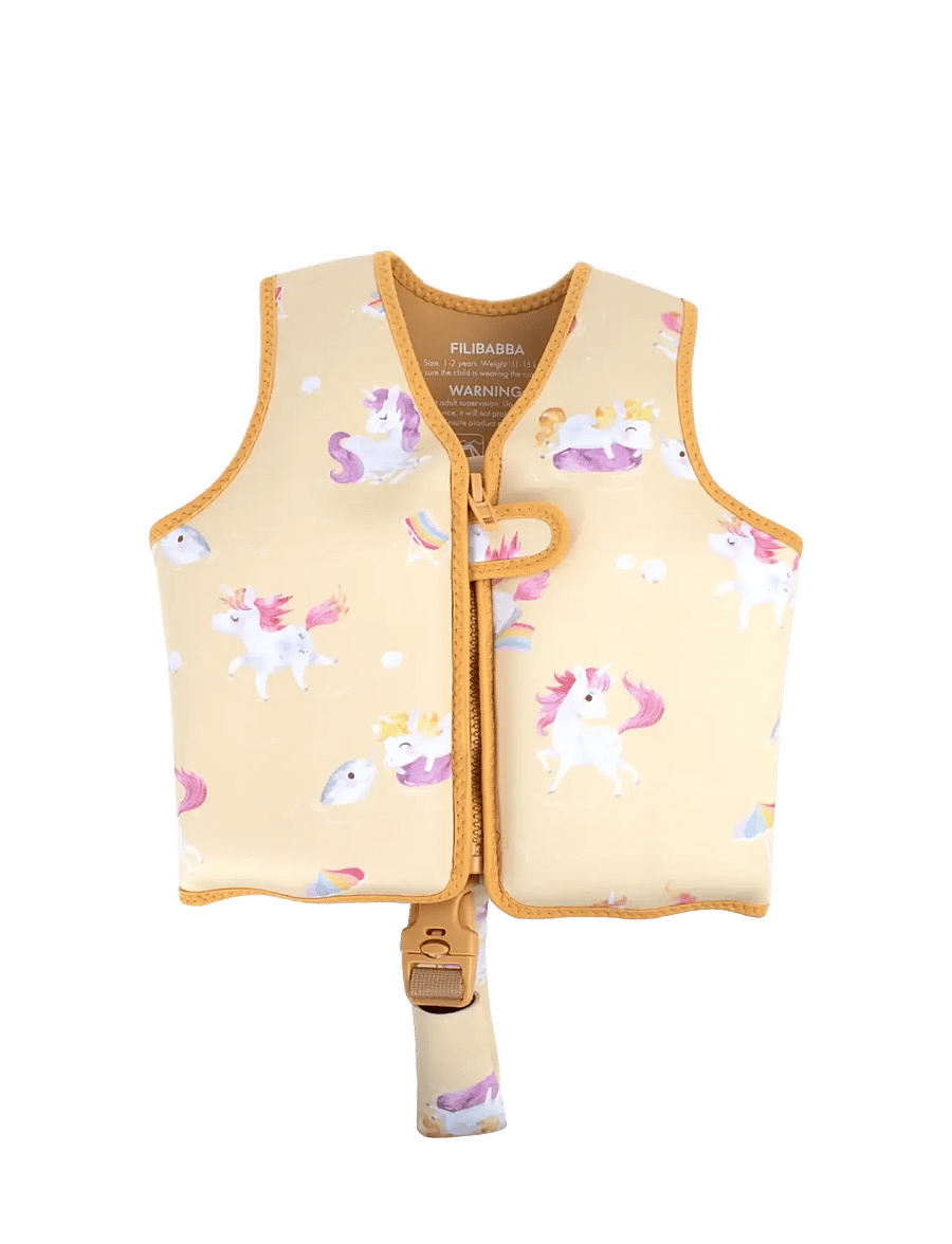 Filibabba - Swim vest 5-6 years – Unicorn Shores - bovenstukjes bikini - yellow - 1