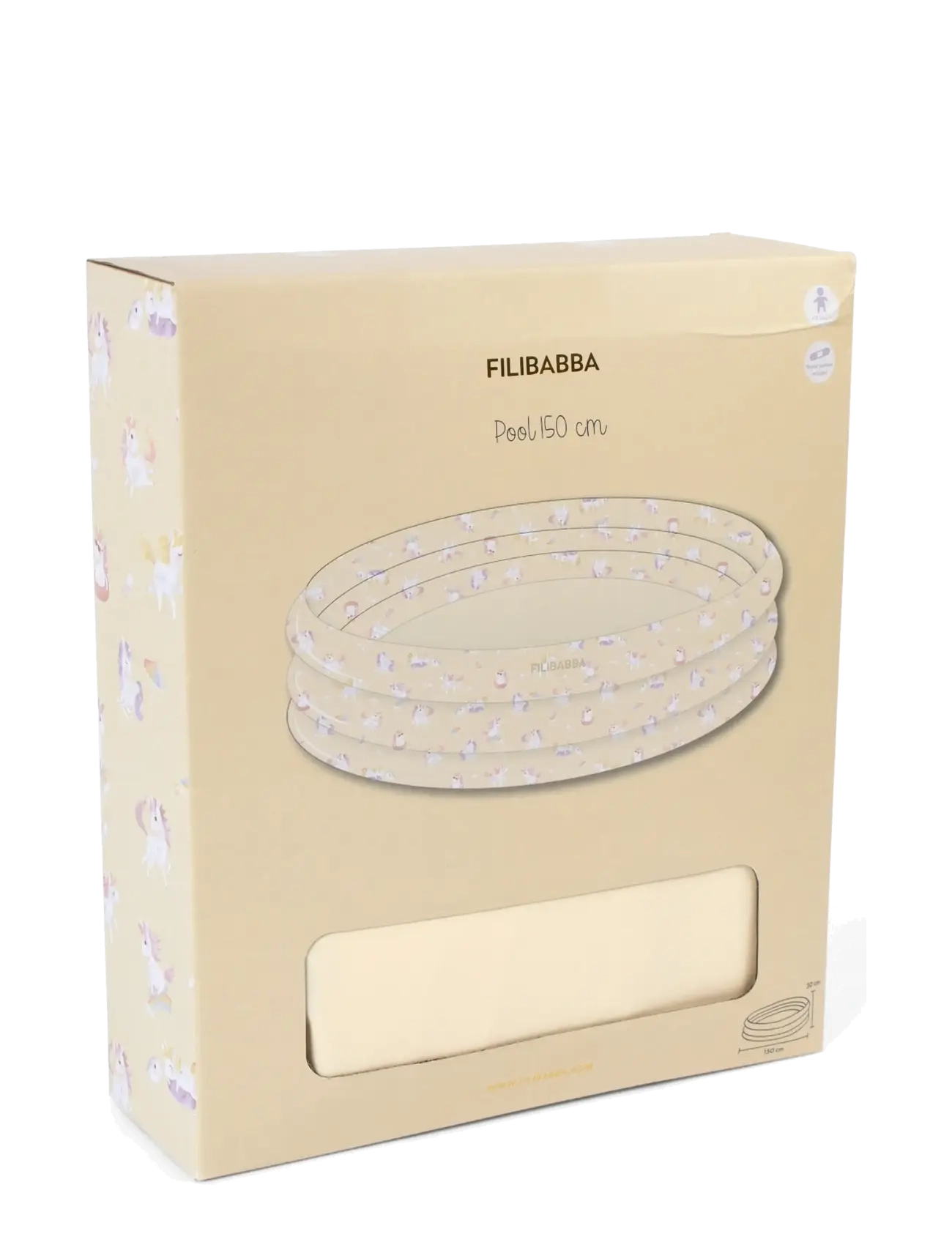 Filibabba - Pool 150 cm Alfie – Unicorn Shores - yellow - 1