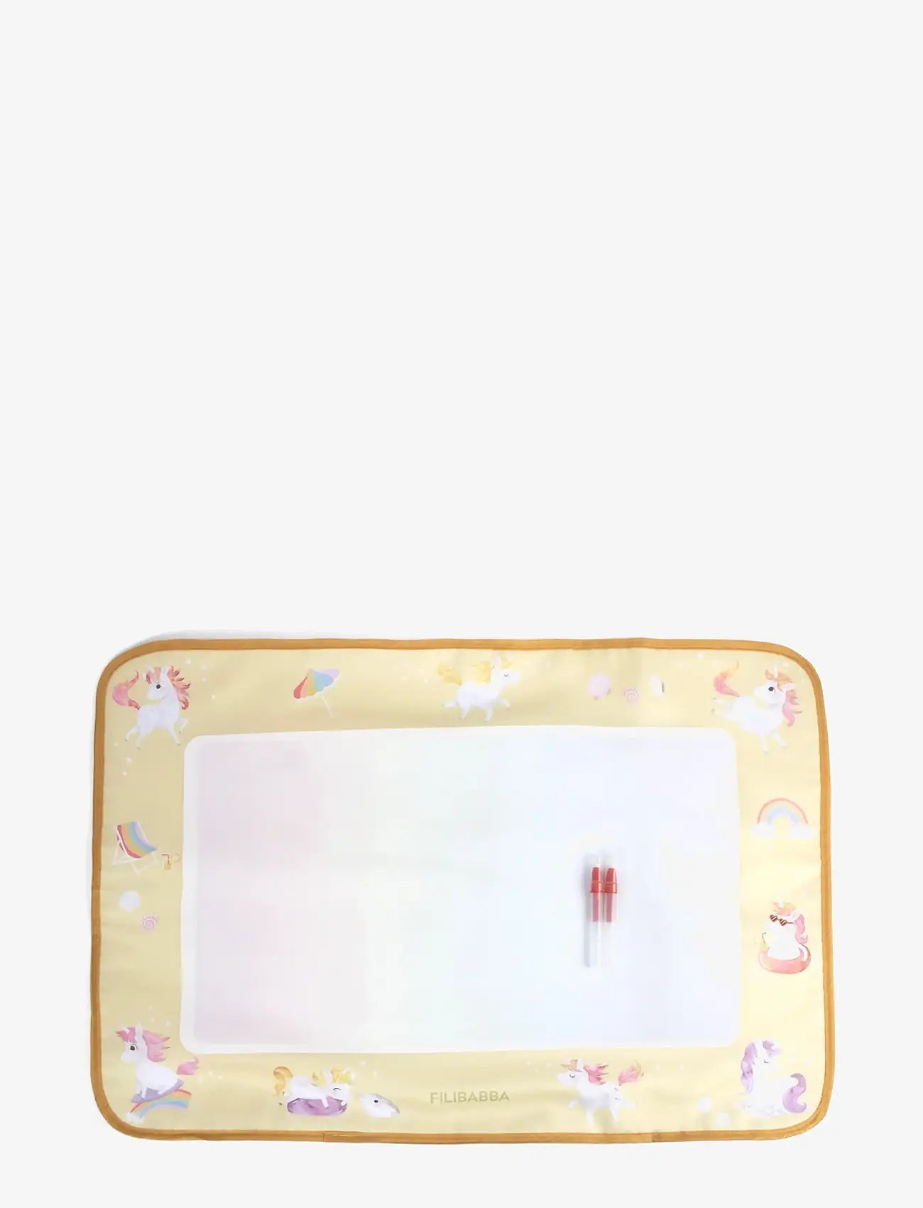 Filibabba - Water drawing mat – Unicorn Shores - joonistustahvlid - yellow - 1