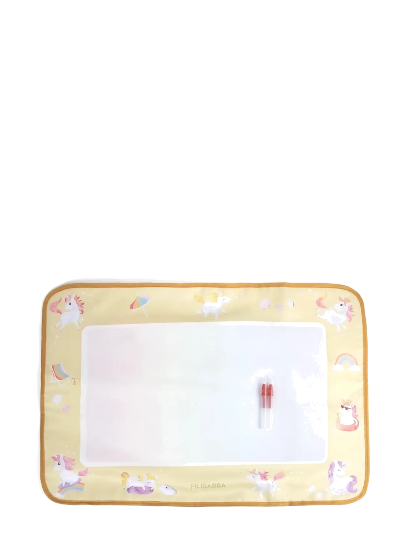 Filibabba Water drawing mat – Unicorn Shores - Teikna & föndra - YELLOW / yellow