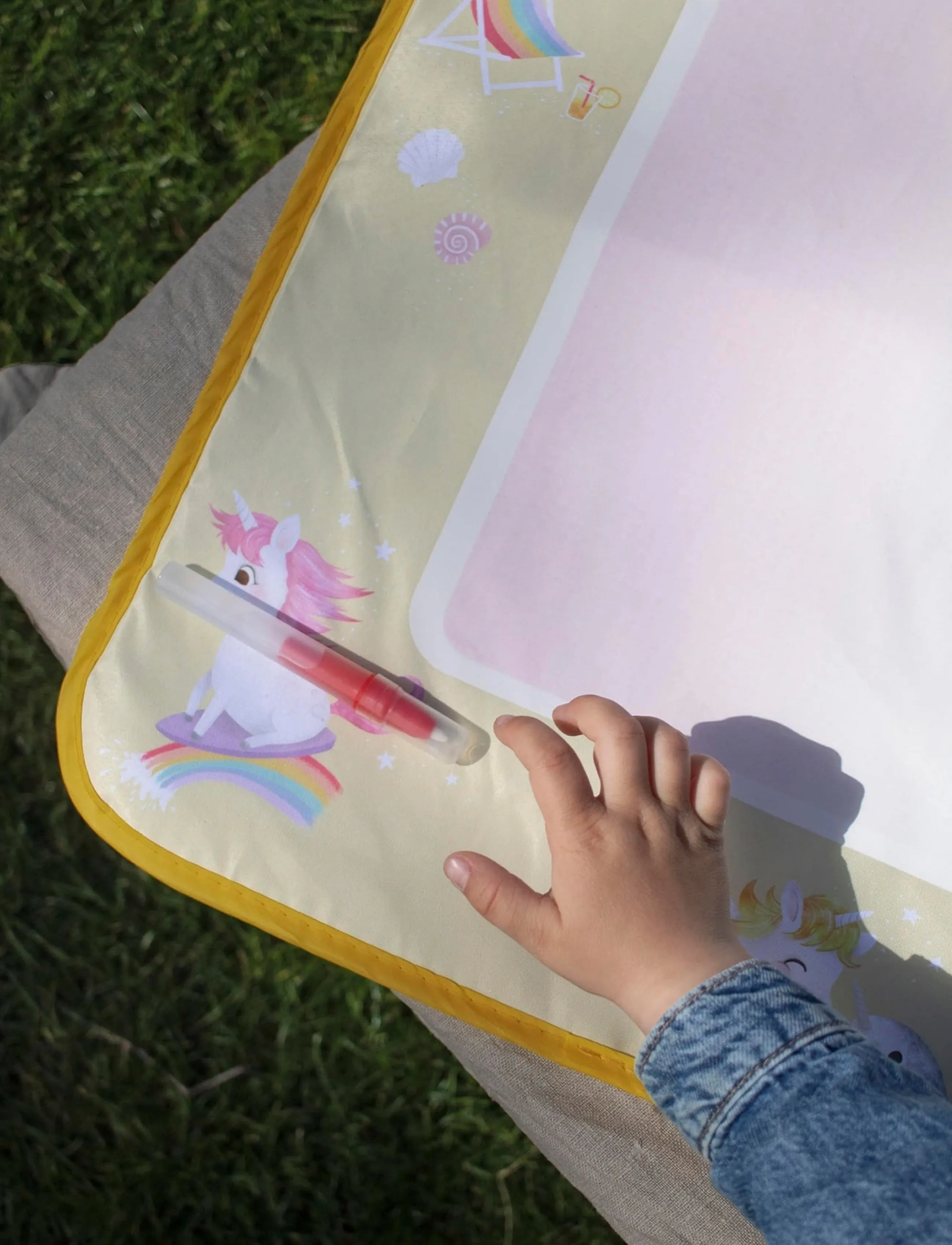 Filibabba - Water drawing mat – Unicorn Shores - rittavlor - yellow - 5