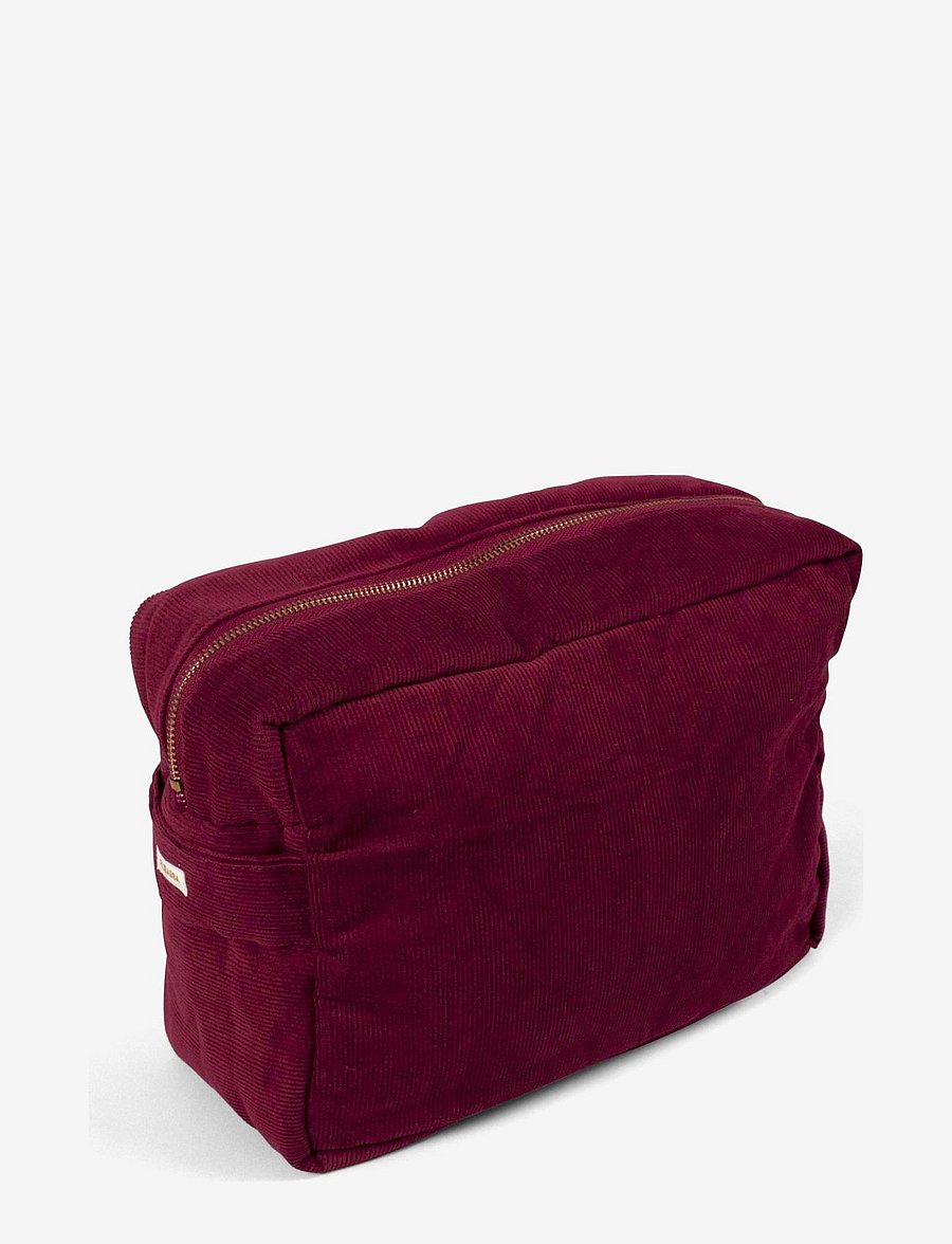 Filibabba - Toilet bag (large) - corduroy - deeply red - deeply red - 0