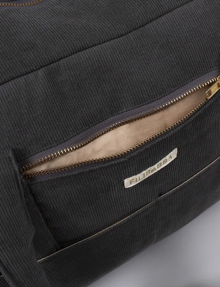 Filibabba - Mommy bag - corduroy, Stone grey - stone grey - 3