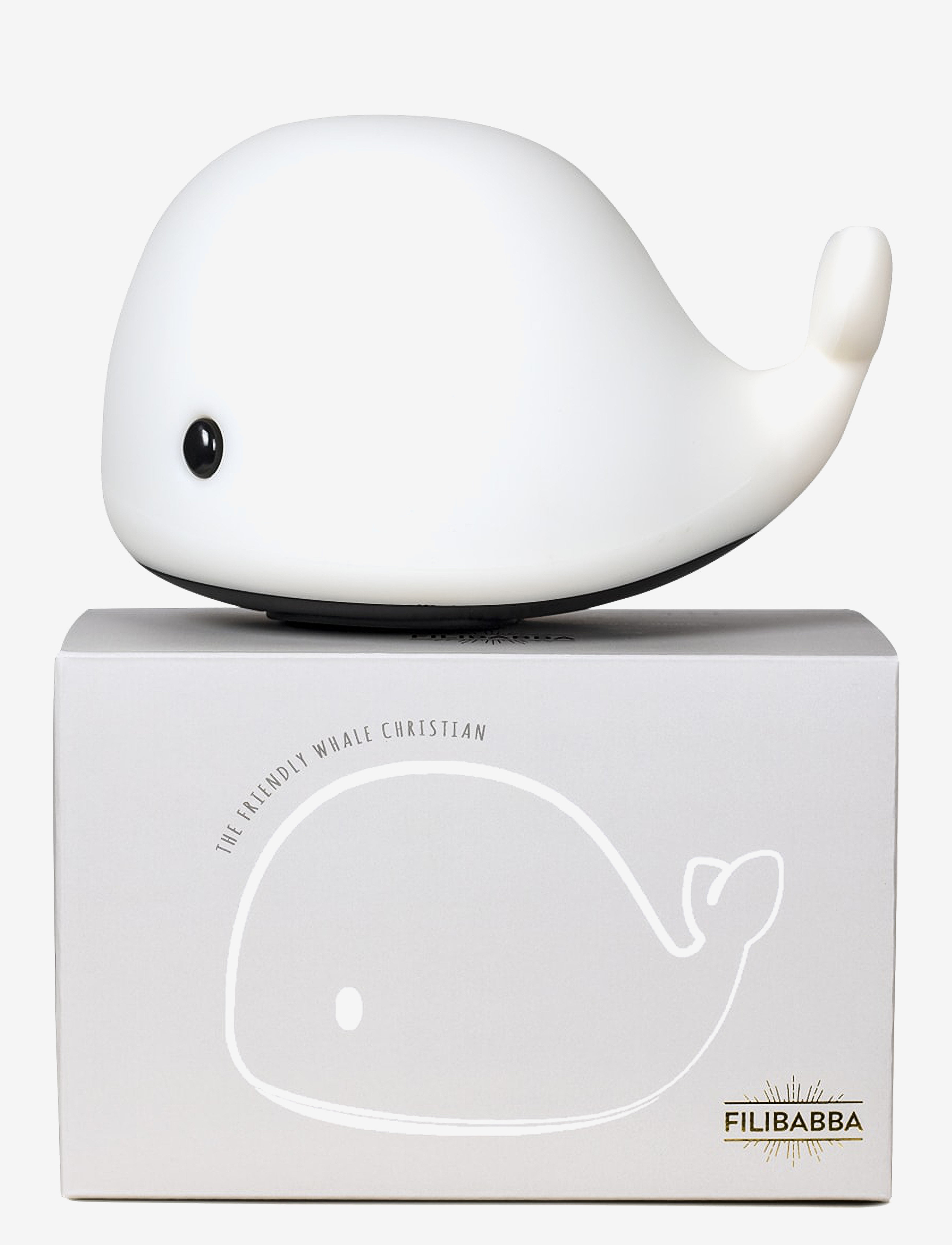 Filibabba Led Lampe Christian The Whale, Natlampe, Hvid, Str: ONE SIZE