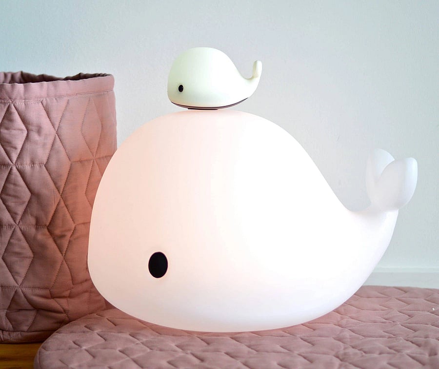 Filibabba - LED gulvlampe - Christian the whale 60 cm - Öölambid - white - 0
