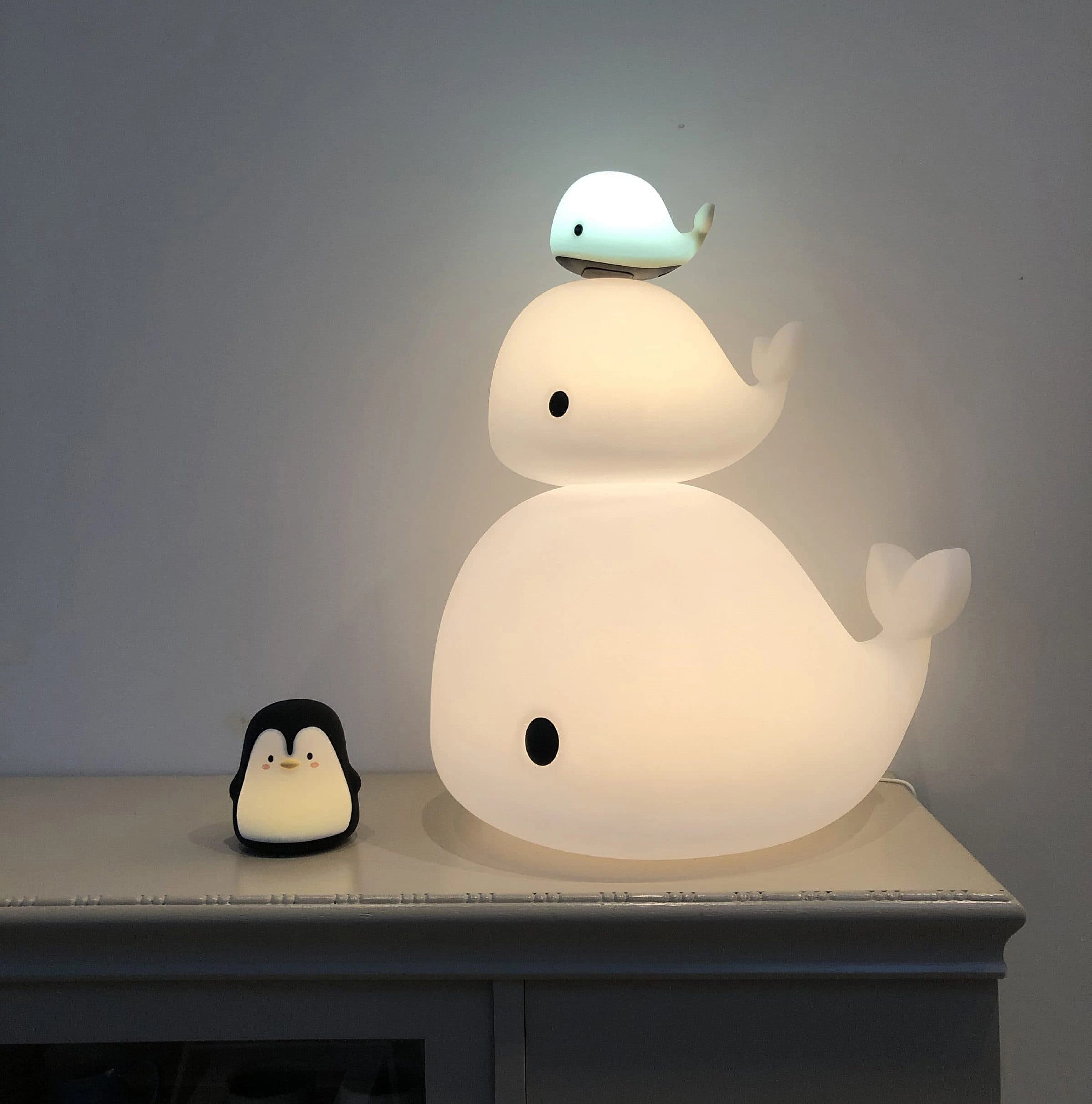 Filibabba Led Lampe Christian The Whale 30 Cm, One Size, Lighting, Weiß - Night Lamps, Kinder