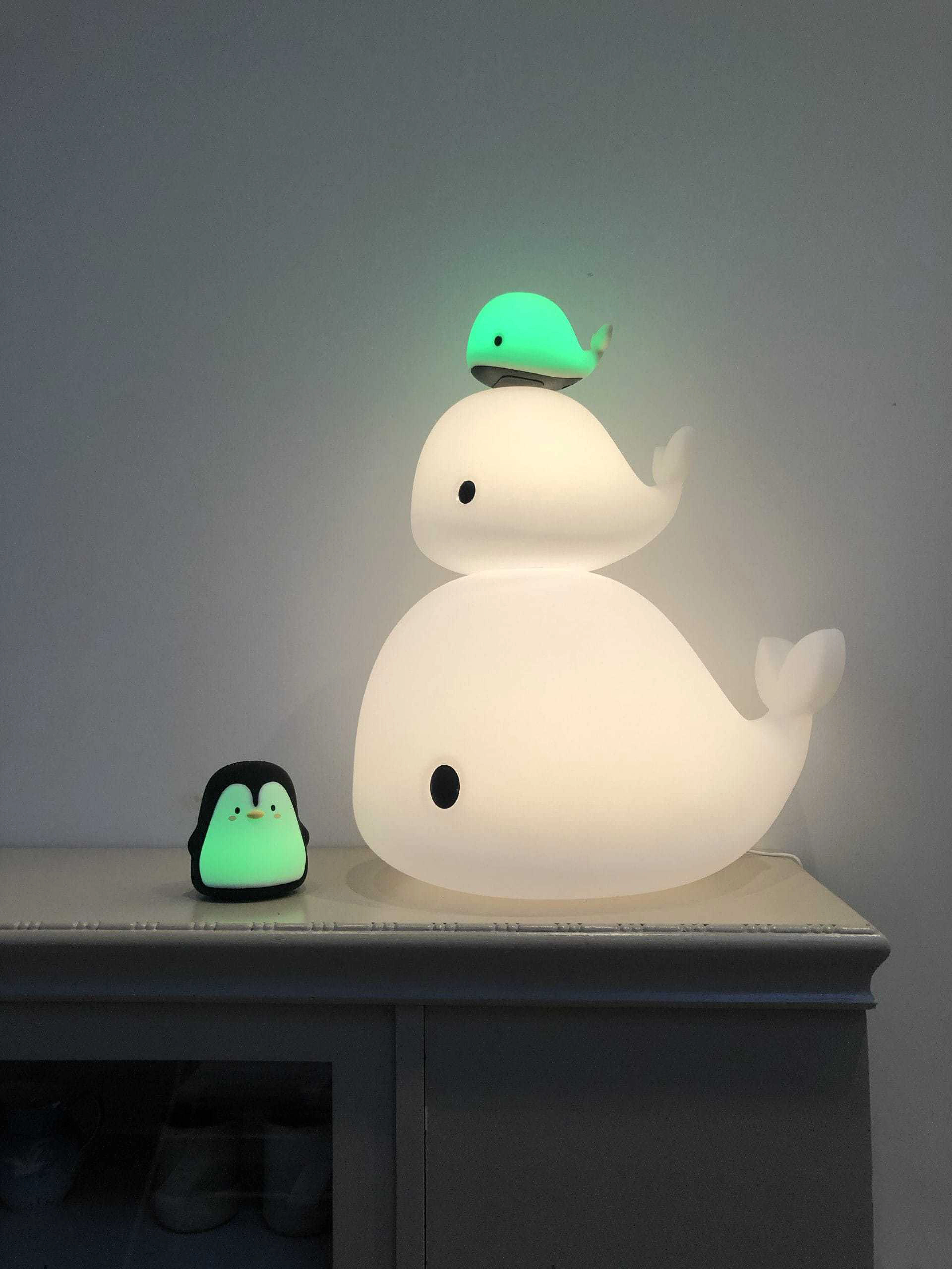 Filibabba - LED lampe - Christian the whale 30 cm - bordlamper - white - 2