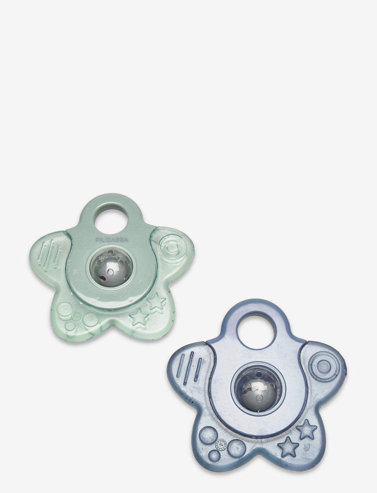 Filibabba - Bidering - Cooling star 2-pak Blue mix - teething toys - blue mix - 1