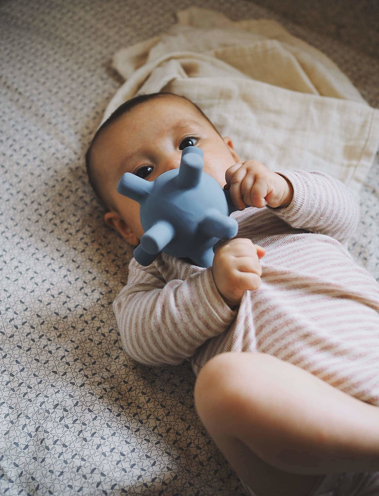 Filibabba Motorikbold Baby Sense Ball Powder Blue, Børn, Teething Legetøj, Blå, Str: ONE SIZE